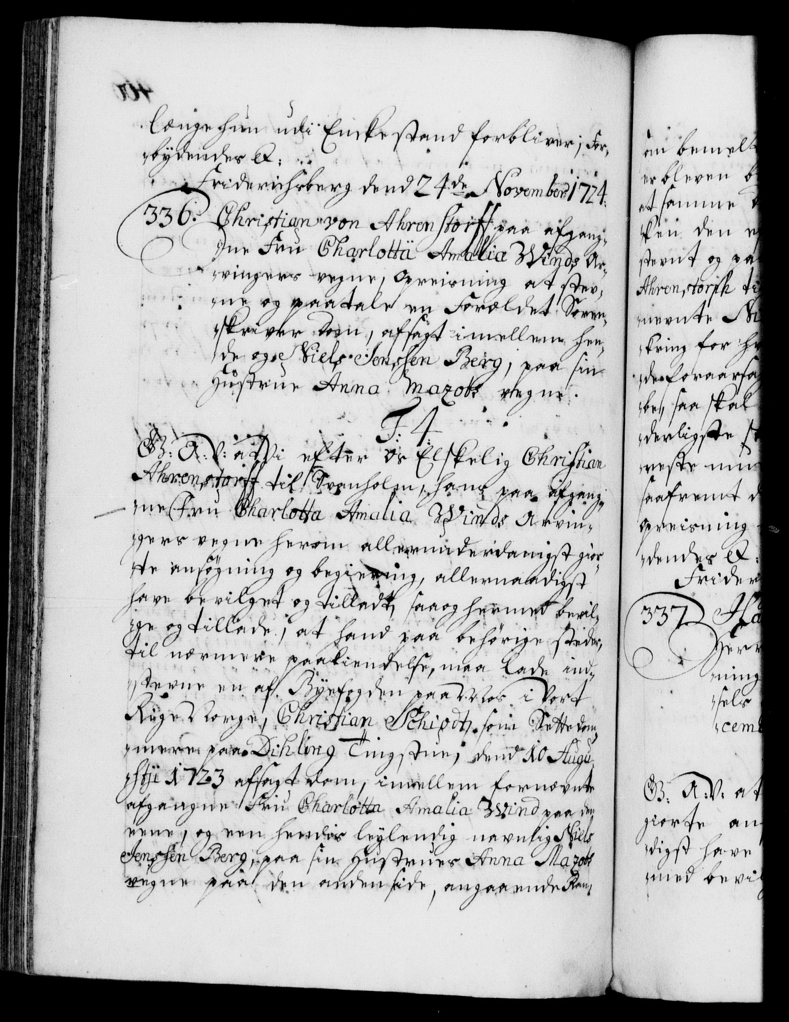 Danske Kanselli 1572-1799, AV/RA-EA-3023/F/Fc/Fca/Fcaa/L0024: Norske registre, 1723-1725, p. 460b