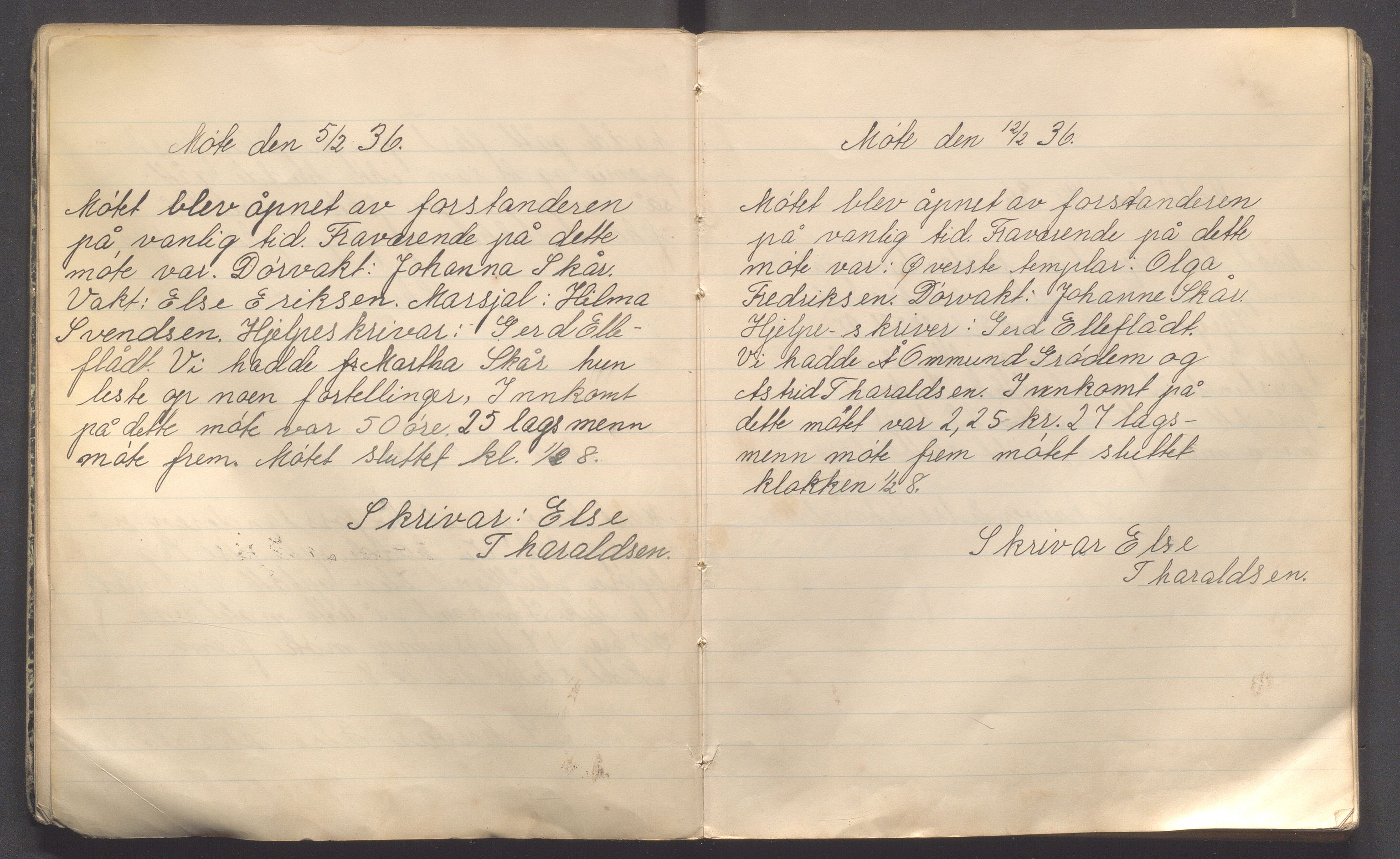 Hå kommune - PA 013 Barnelosje "Jadars Framtid" nr. 209, IKAR/K-102220/A/L0004: Møtebok, 1935-1942, p. 12