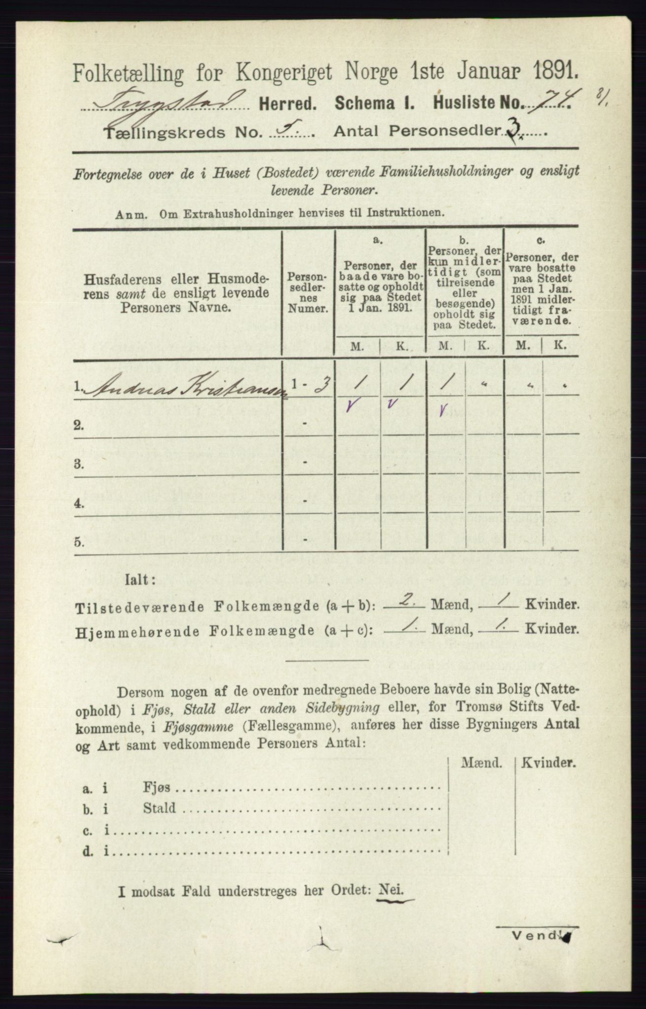 RA, 1891 Census for 0122 Trøgstad, 1891, p. 2017