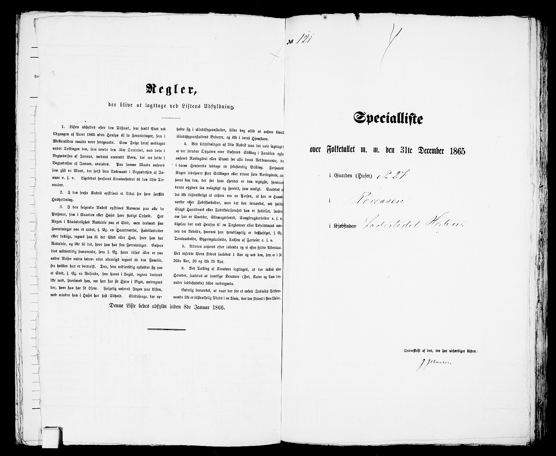 RA, 1865 census for Horten, 1865, p. 271