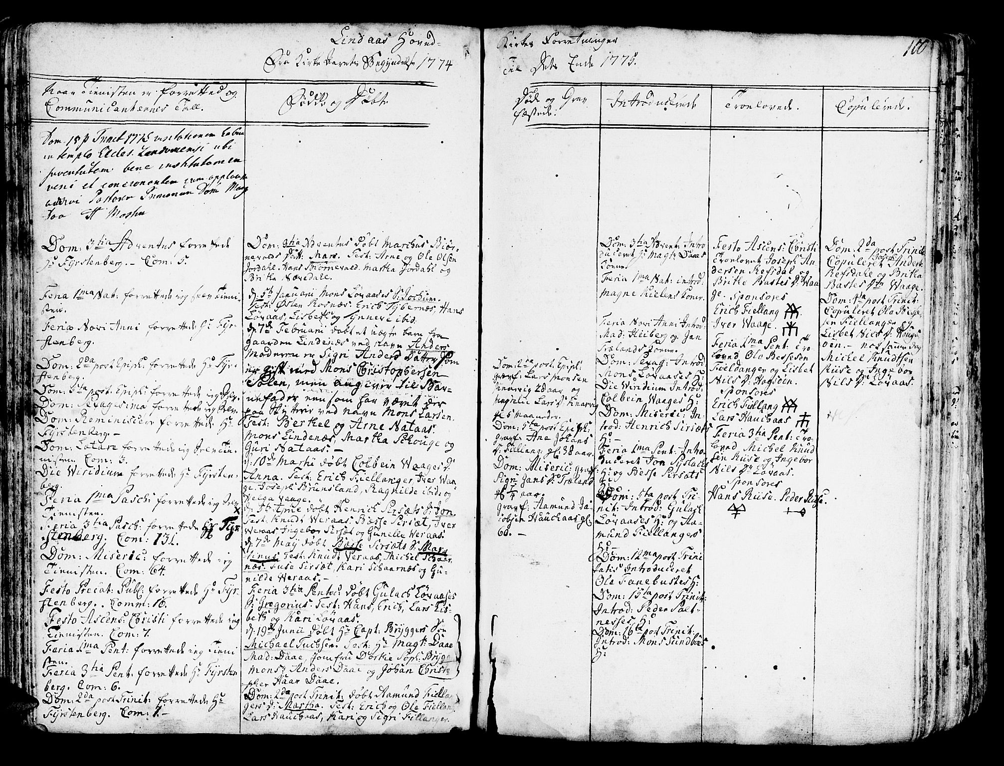 Lindås Sokneprestembete, SAB/A-76701/H/Haa: Parish register (official) no. A 4, 1764-1791, p. 100