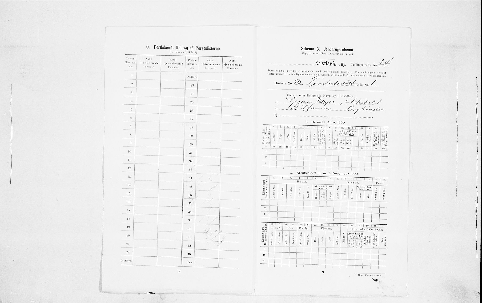 SAO, 1900 census for Kristiania, 1900, p. 102608