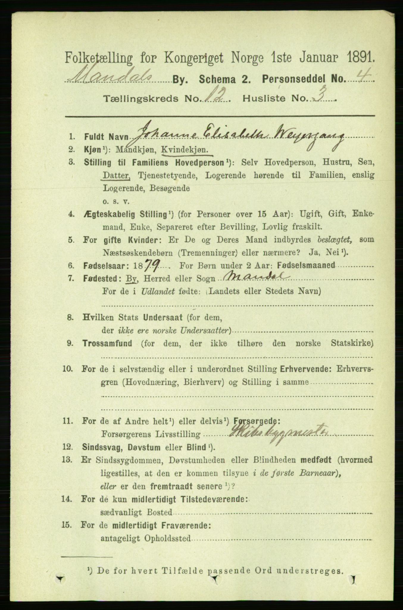 RA, 1891 census for 1002 Mandal, 1891, p. 2905