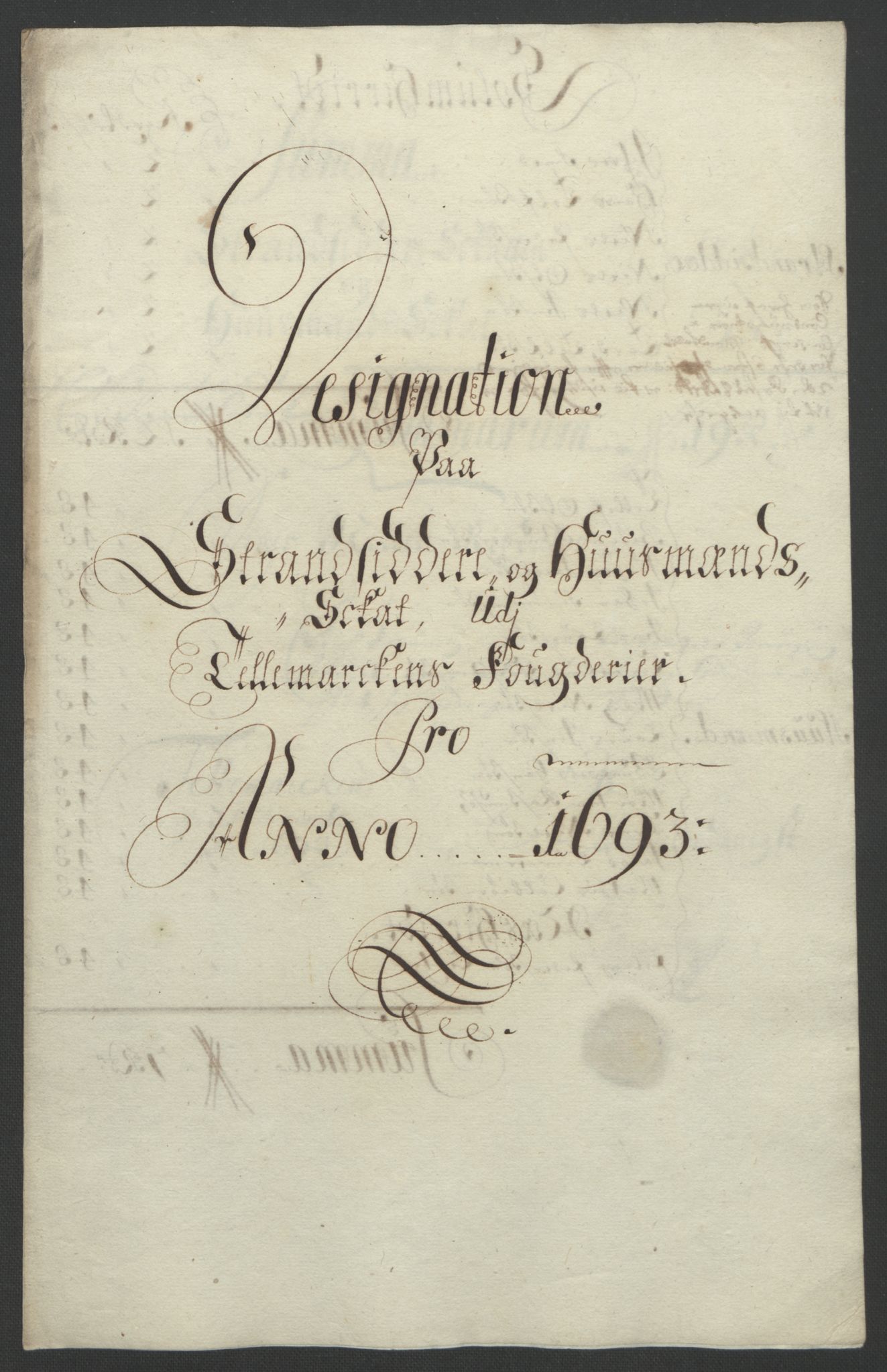 Rentekammeret inntil 1814, Reviderte regnskaper, Fogderegnskap, RA/EA-4092/R35/L2091: Fogderegnskap Øvre og Nedre Telemark, 1690-1693, p. 279