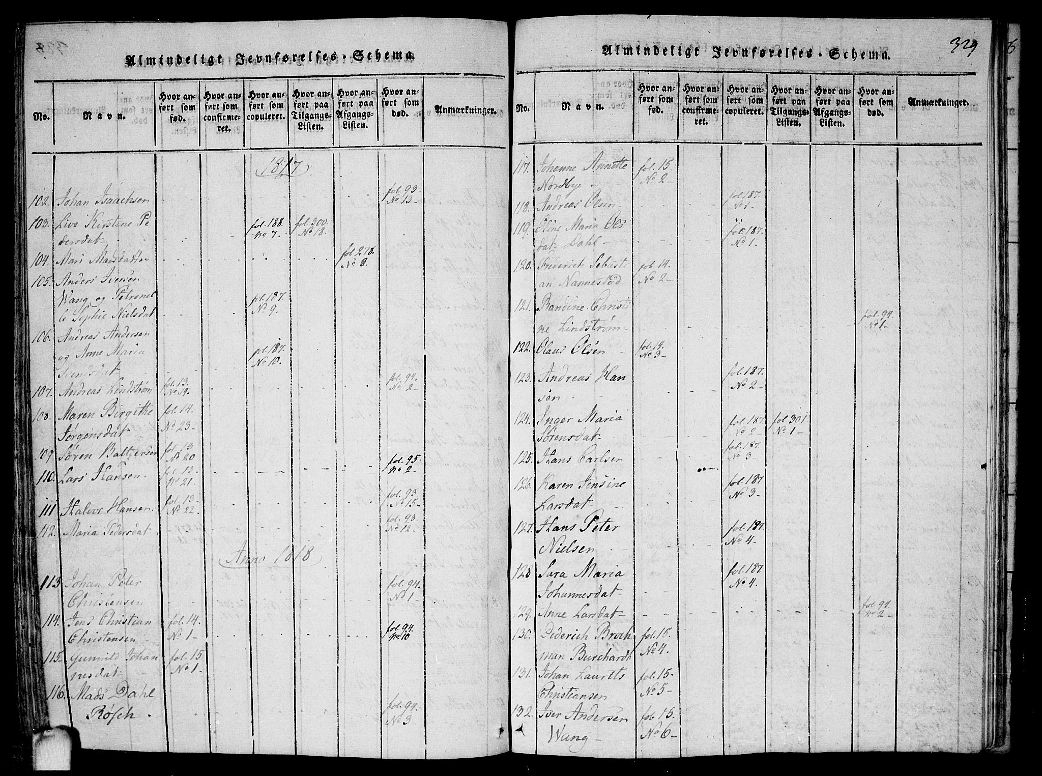 Drøbak prestekontor Kirkebøker, AV/SAO-A-10142a/F/Fa/L0001: Parish register (official) no. I 1, 1816-1842, p. 329