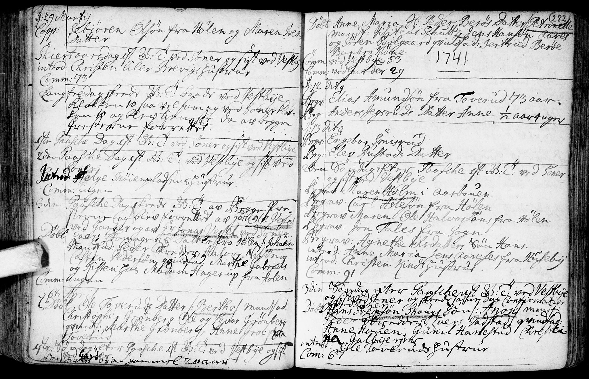 Vestby prestekontor Kirkebøker, AV/SAO-A-10893/F/Fa/L0001.b: Parish register (official) no. I 1B, 1714-1759, p. 282