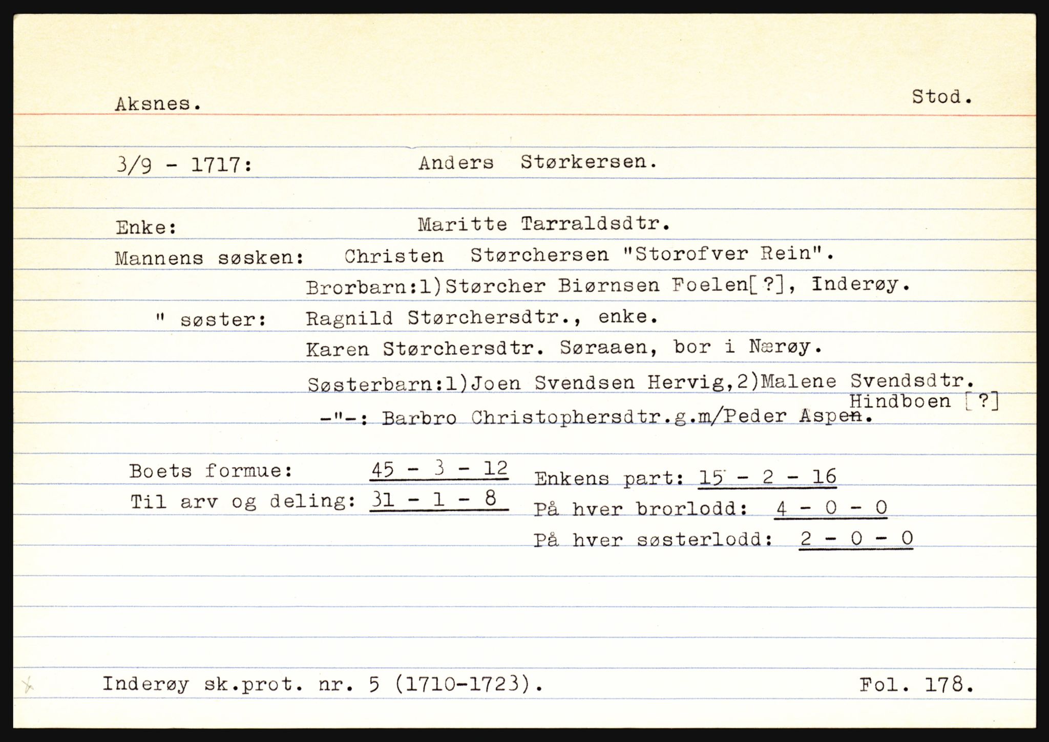Inderøy sorenskriveri, AV/SAT-A-4147/1/3, 1689-1740, p. 19