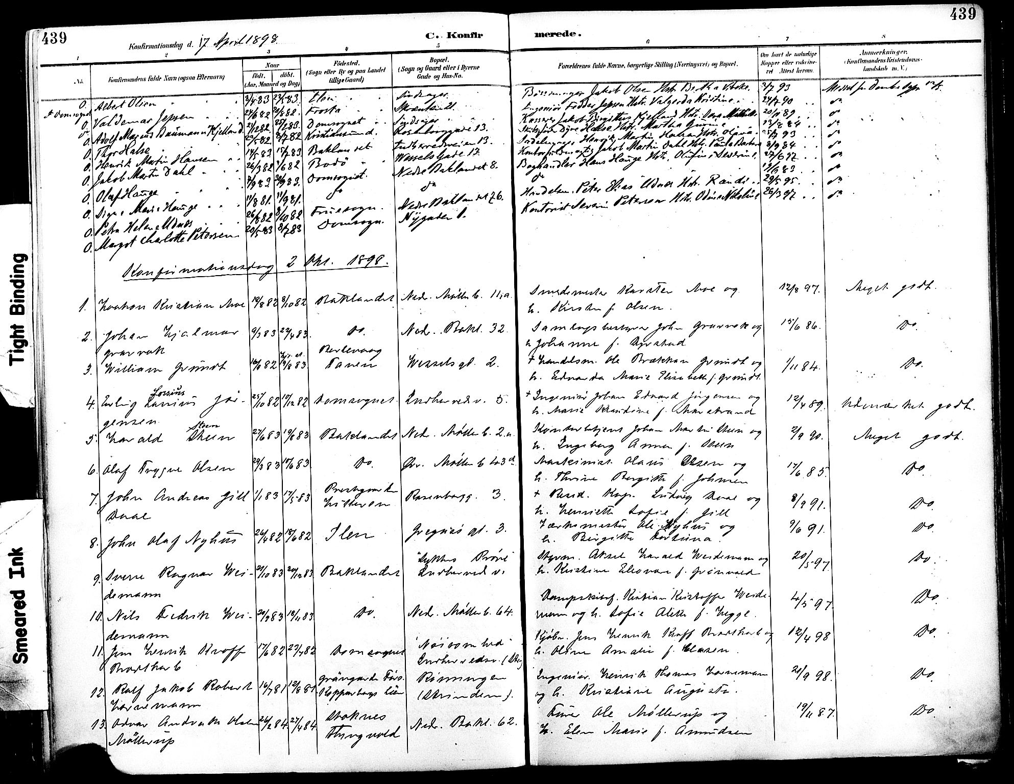 Ministerialprotokoller, klokkerbøker og fødselsregistre - Sør-Trøndelag, AV/SAT-A-1456/604/L0197: Parish register (official) no. 604A18, 1893-1900, p. 439