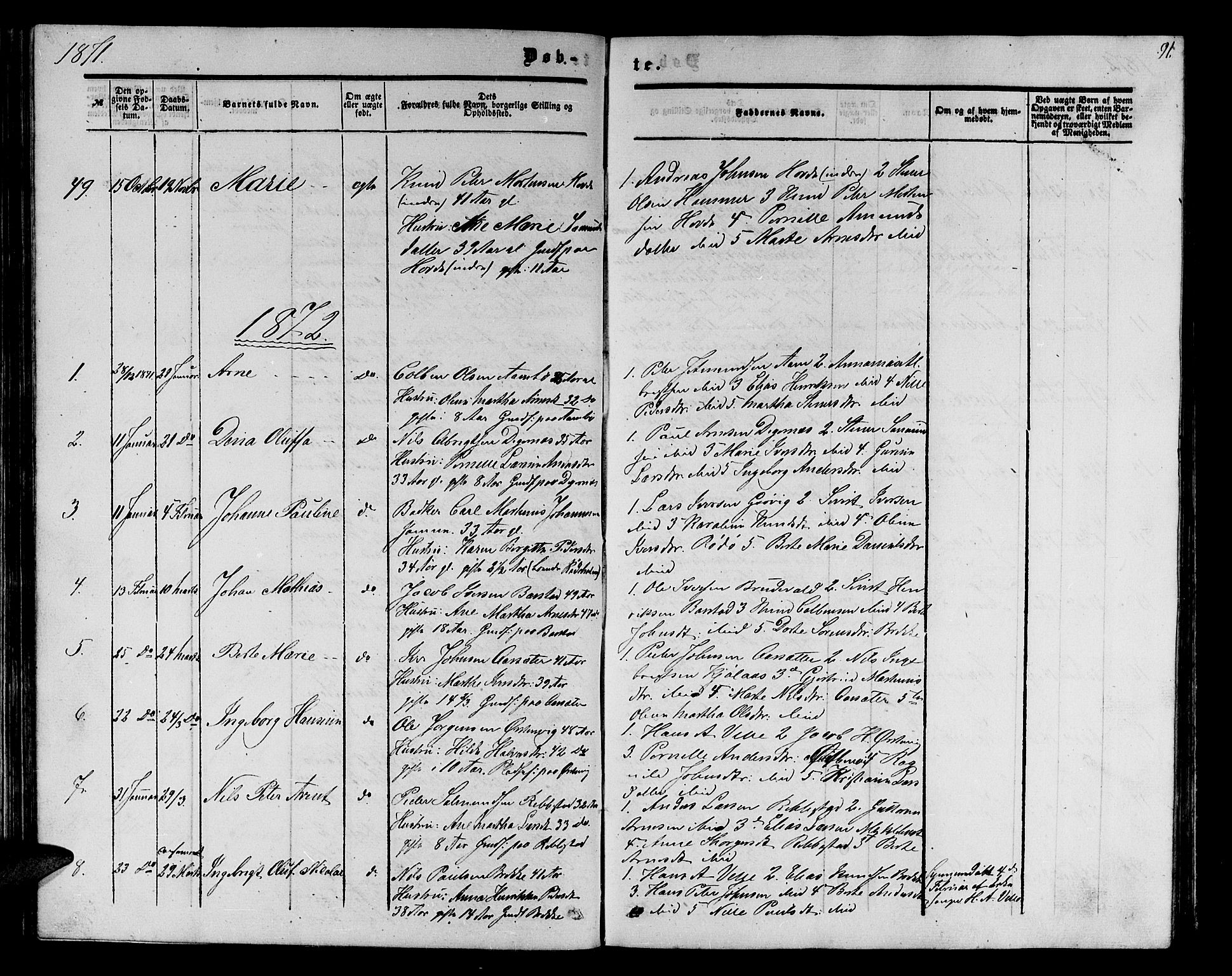 Ministerialprotokoller, klokkerbøker og fødselsregistre - Møre og Romsdal, AV/SAT-A-1454/513/L0188: Parish register (copy) no. 513C02, 1865-1882, p. 91