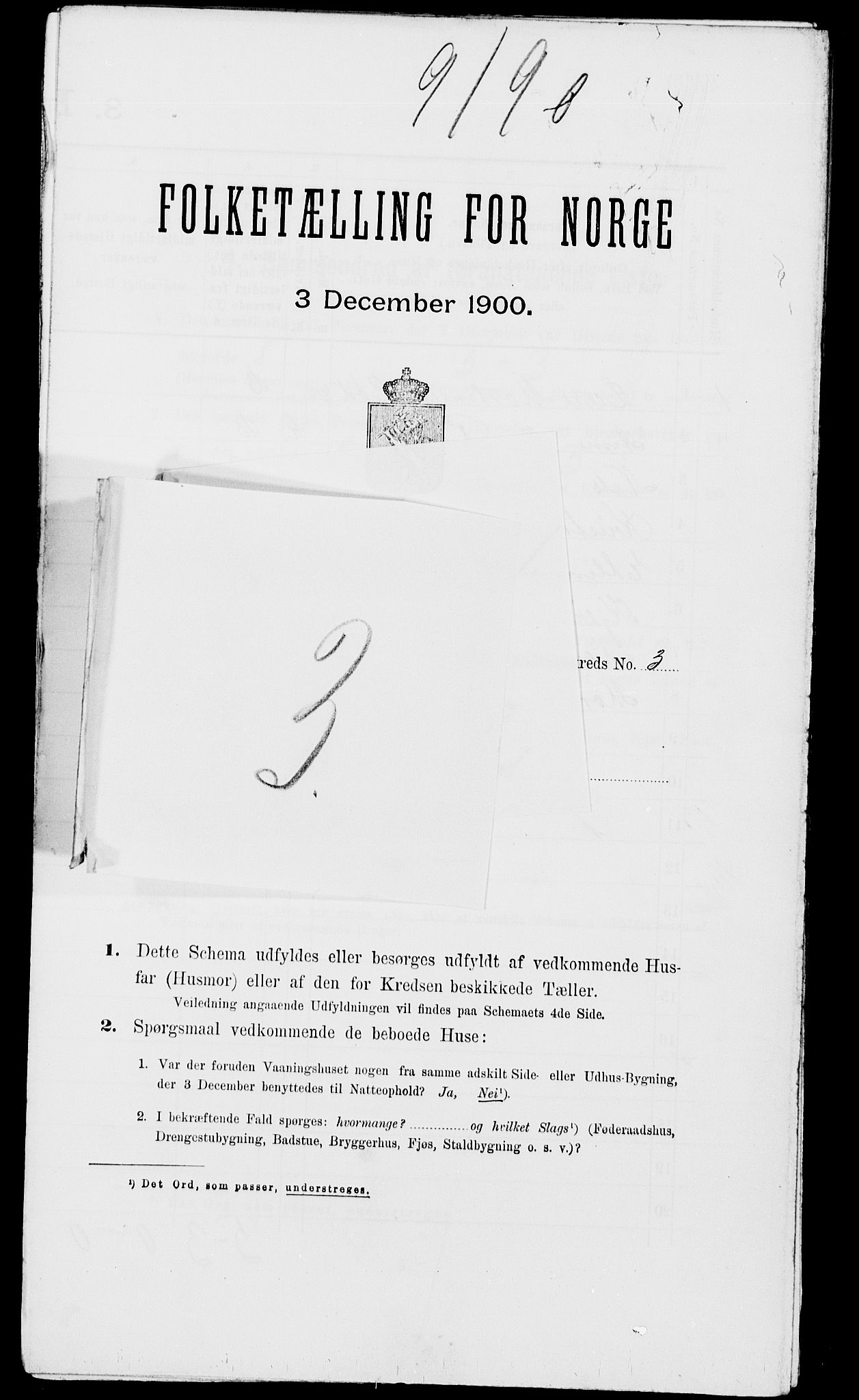 SAK, 1900 census for Gjerstad, 1900, p. 218