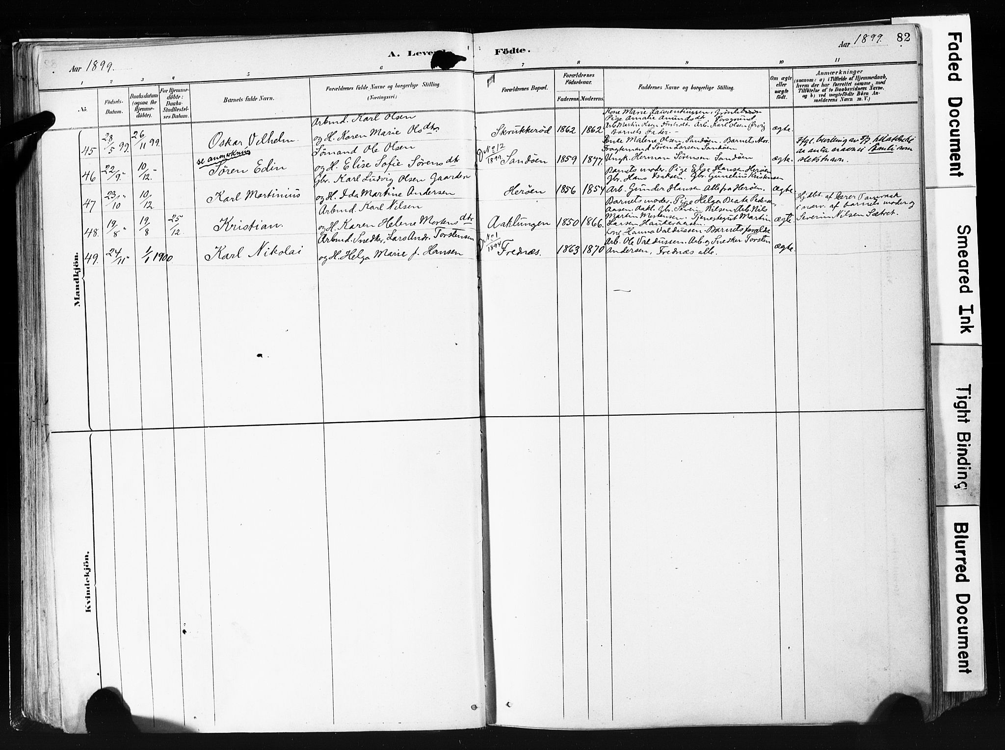 Eidanger kirkebøker, AV/SAKO-A-261/F/Fa/L0012: Parish register (official) no. 12, 1879-1900, p. 82