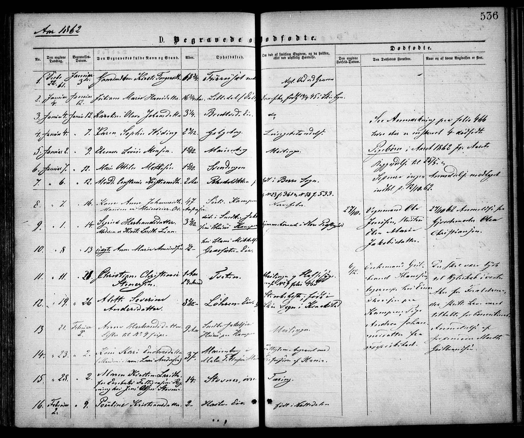 Østre Aker prestekontor Kirkebøker, SAO/A-10840/F/Fa/L0001: Parish register (official) no. I 1, 1861-1869, p. 536