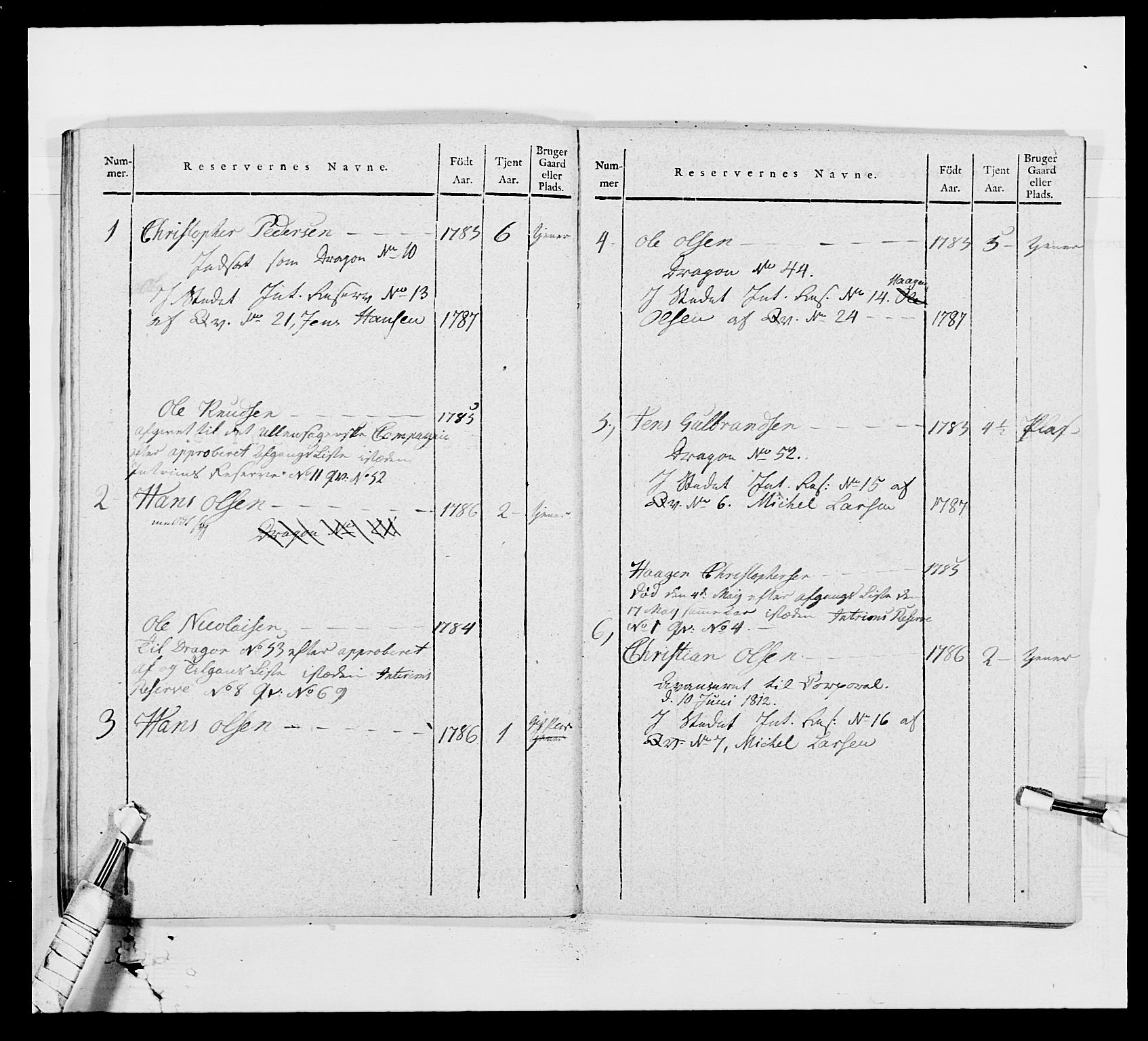 Generalitets- og kommissariatskollegiet, Det kongelige norske kommissariatskollegium, AV/RA-EA-5420/E/Eh/L0003: 1. Sønnafjelske dragonregiment, 1767-1812, p. 851