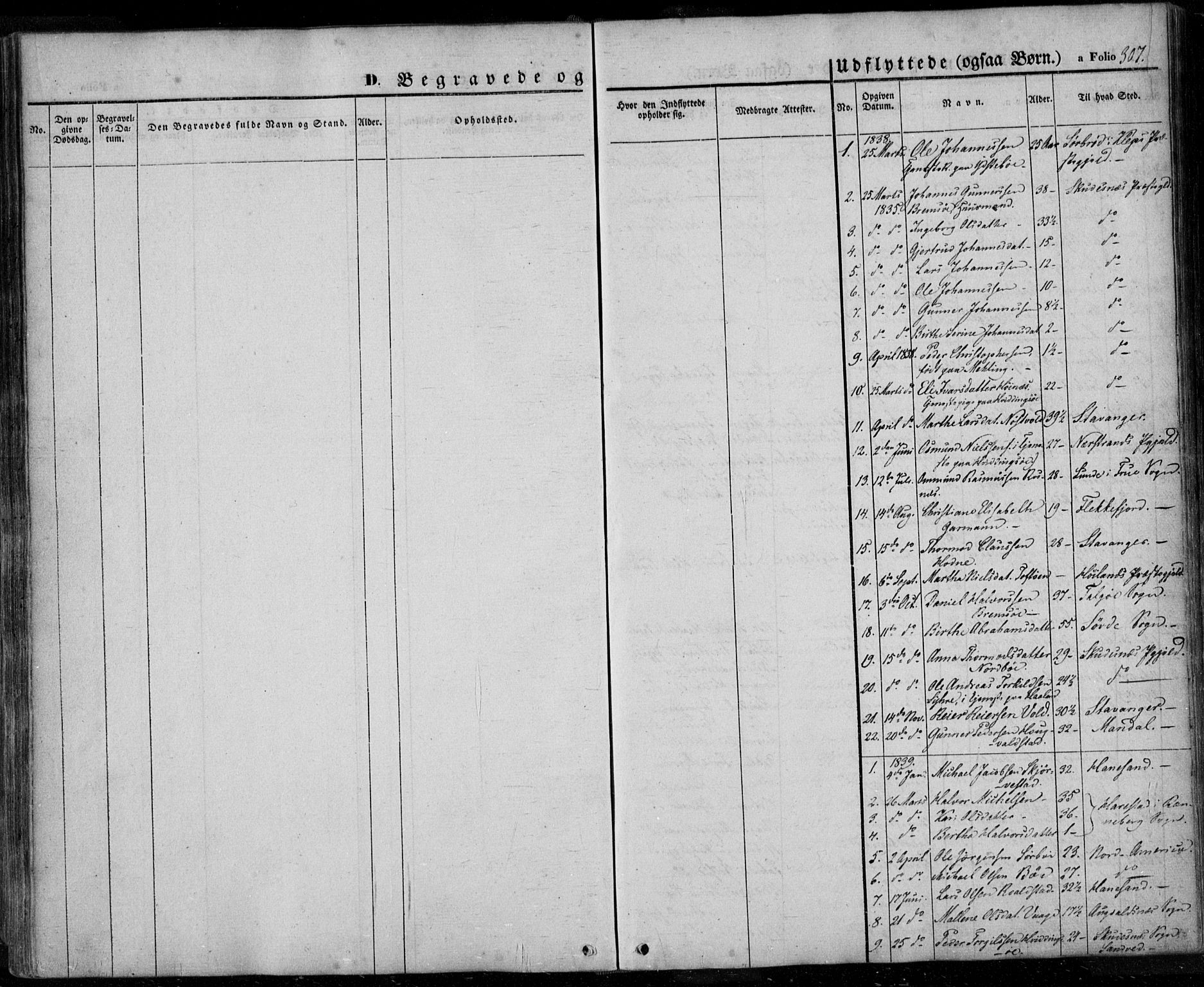 Rennesøy sokneprestkontor, SAST/A -101827/H/Ha/Haa/L0005: Parish register (official) no. A 5, 1838-1859, p. 307