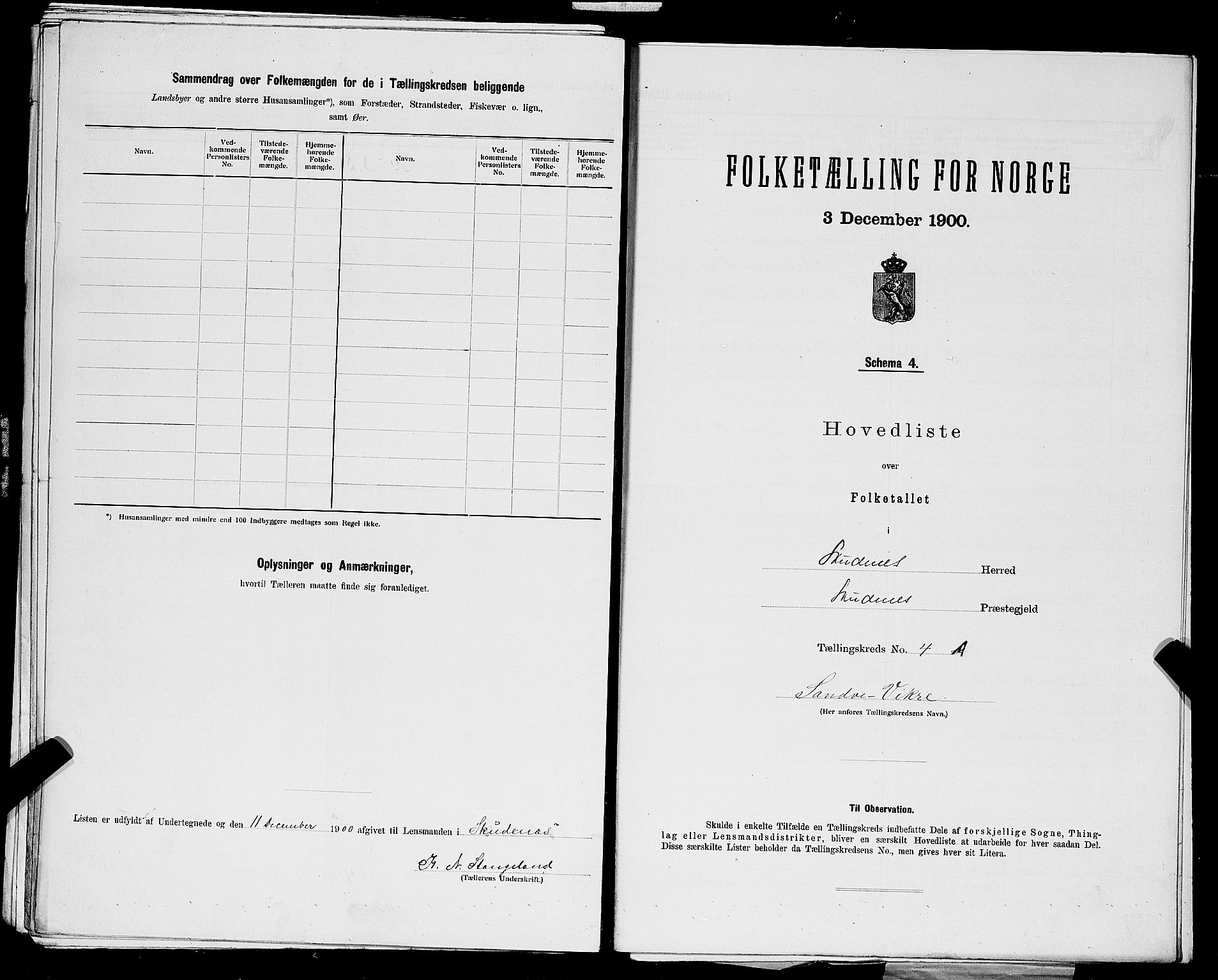 SAST, 1900 census for Skudenes, 1900, p. 19