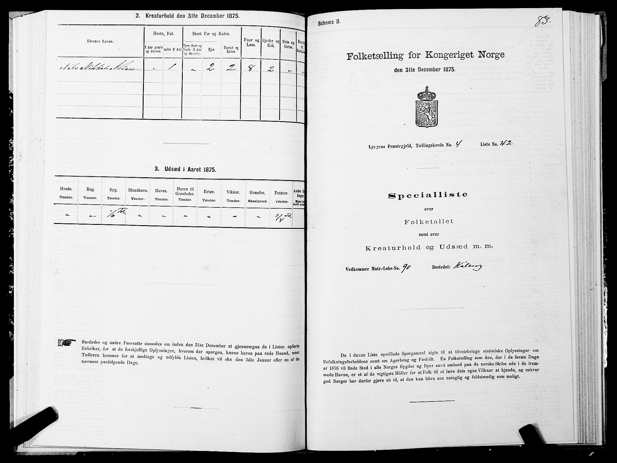 SATØ, 1875 census for 1938P Lyngen, 1875, p. 4083