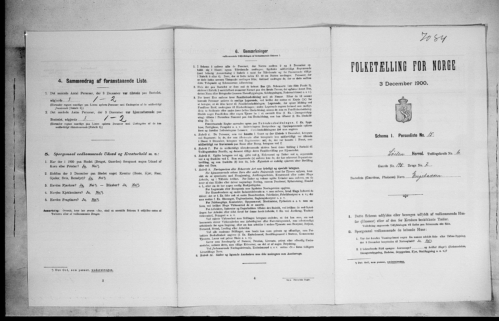SAH, 1900 census for Løten, 1900, p. 1503