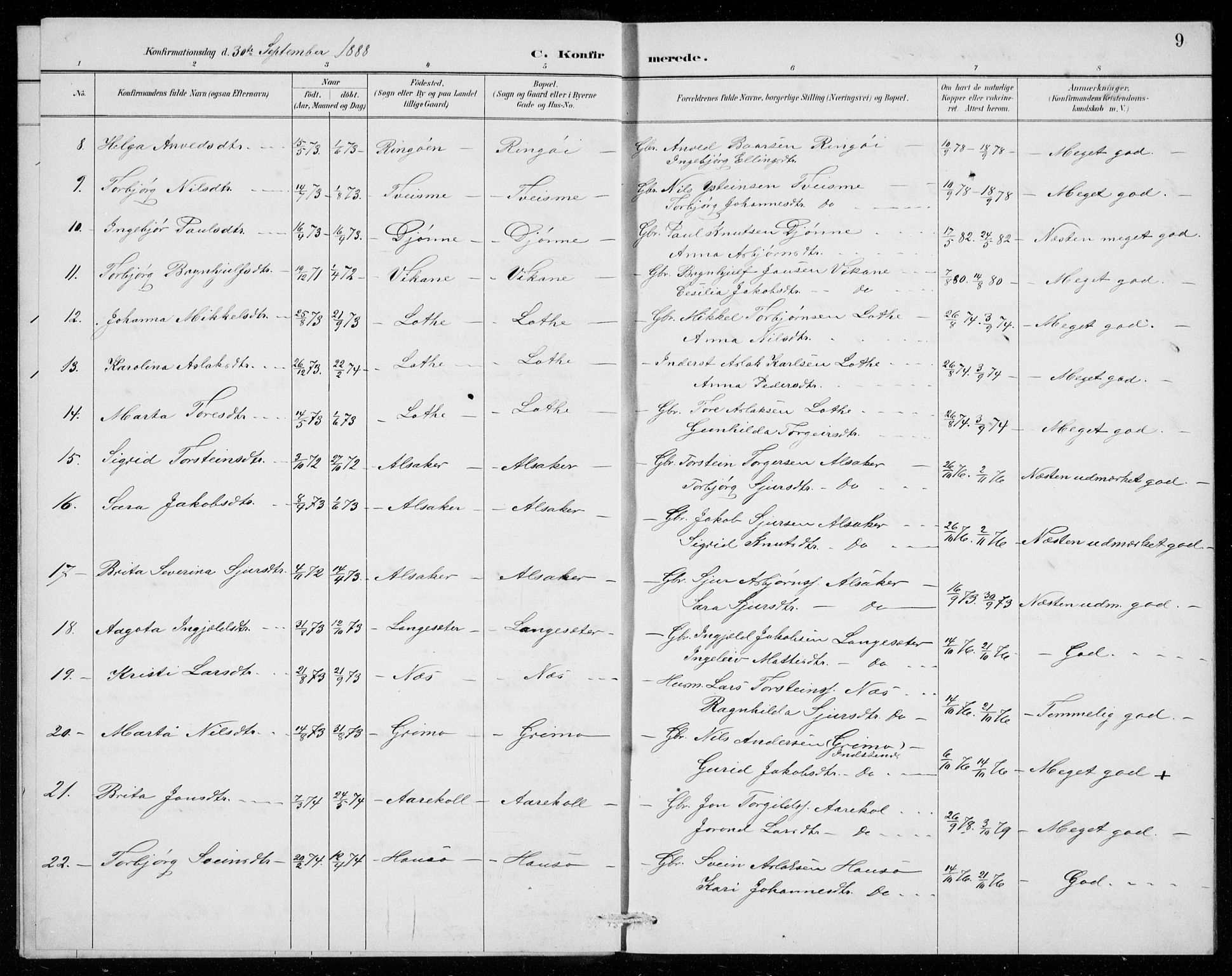 Ullensvang sokneprestembete, SAB/A-78701/H/Hab: Parish register (copy) no. E  8, 1887-1923, p. 9