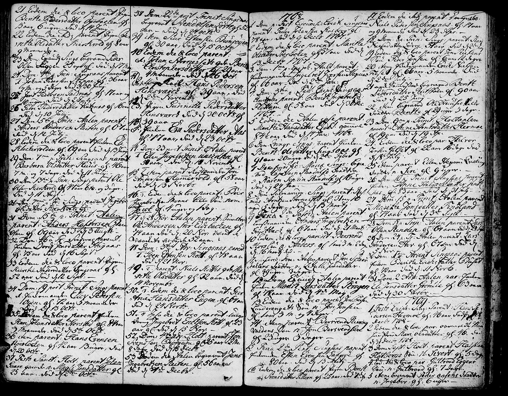 Ministerialprotokoller, klokkerbøker og fødselsregistre - Sør-Trøndelag, SAT/A-1456/685/L0952: Parish register (official) no. 685A01, 1745-1804, p. 160