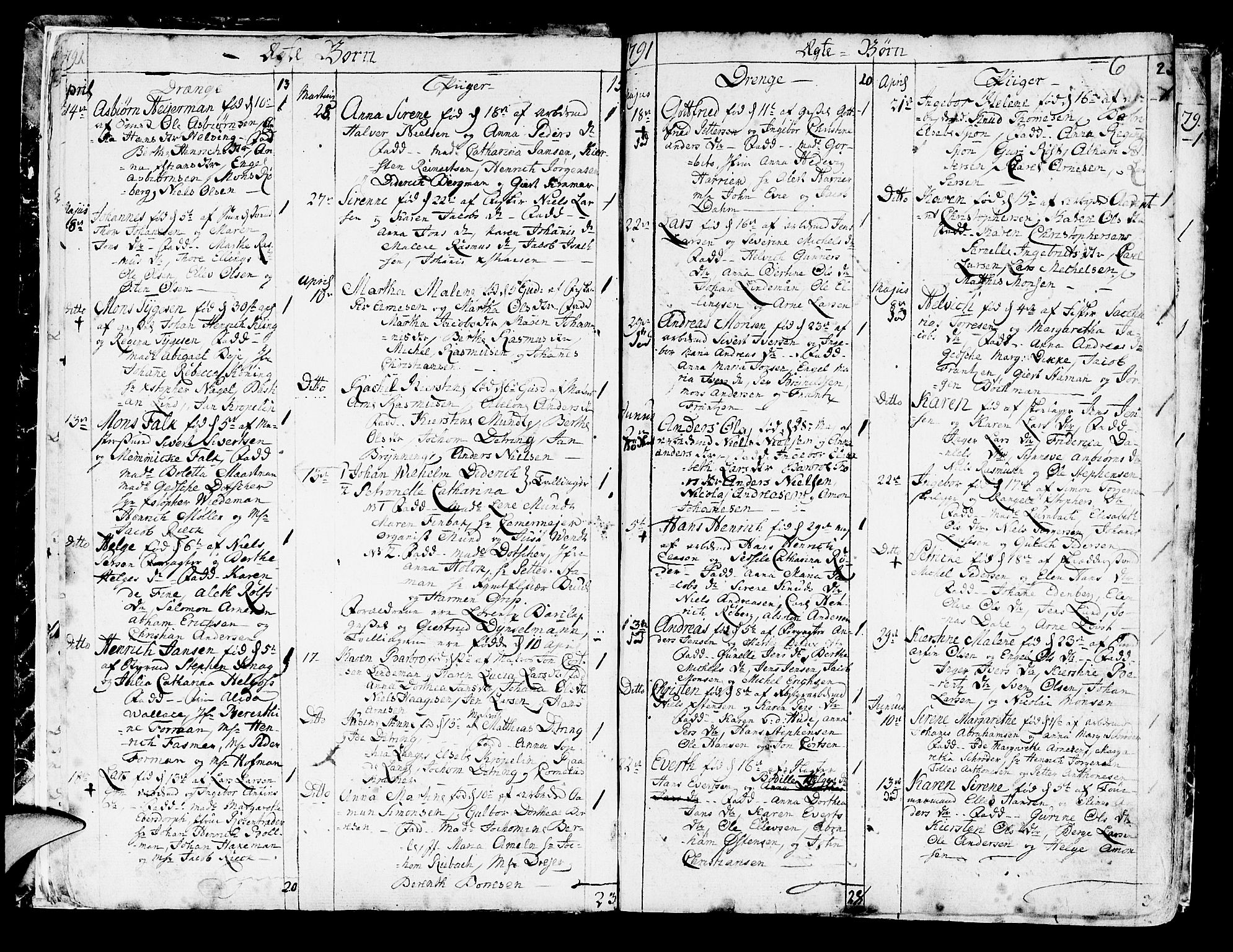 Korskirken sokneprestembete, SAB/A-76101/H/Haa/L0006: Parish register (official) no. A 6, 1790-1820, p. 6