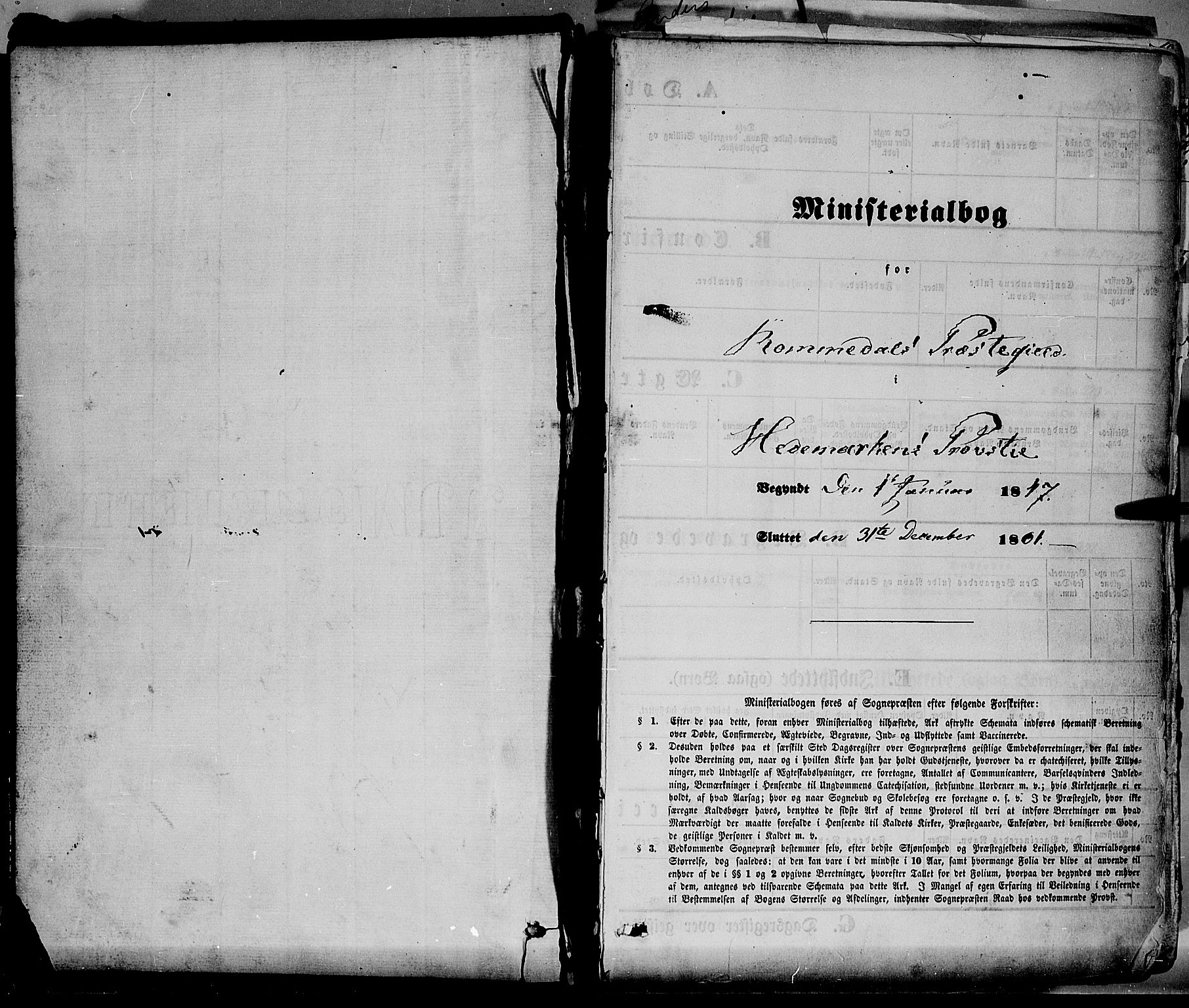 Romedal prestekontor, SAH/PREST-004/K/L0004: Parish register (official) no. 4, 1847-1861