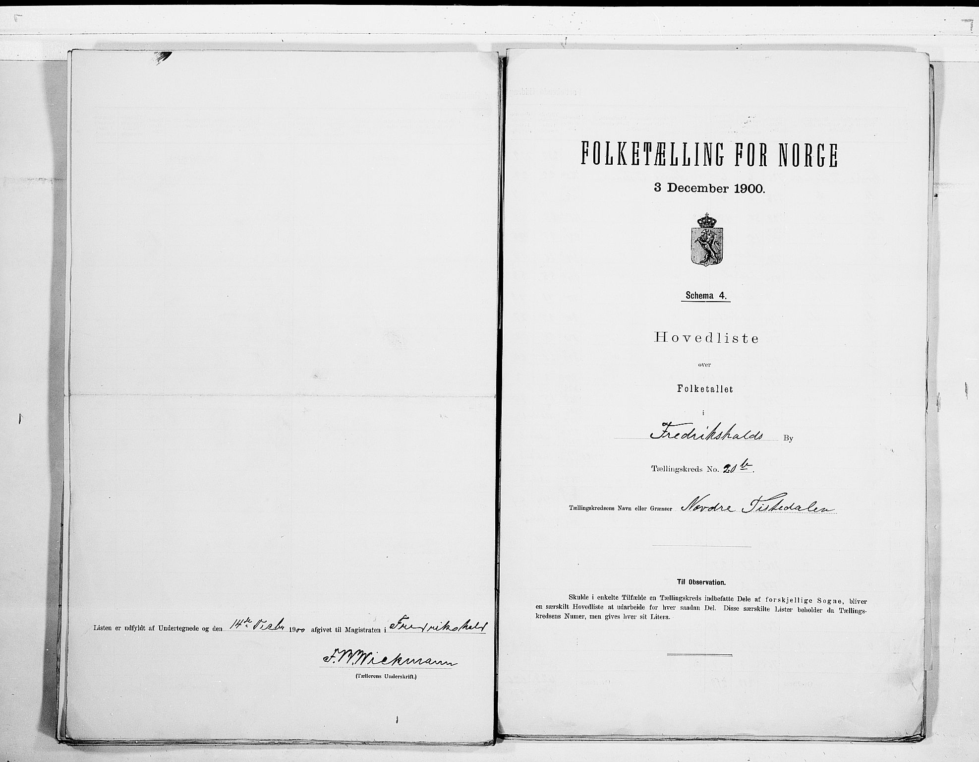 SAO, 1900 census for Fredrikshald, 1900, p. 53