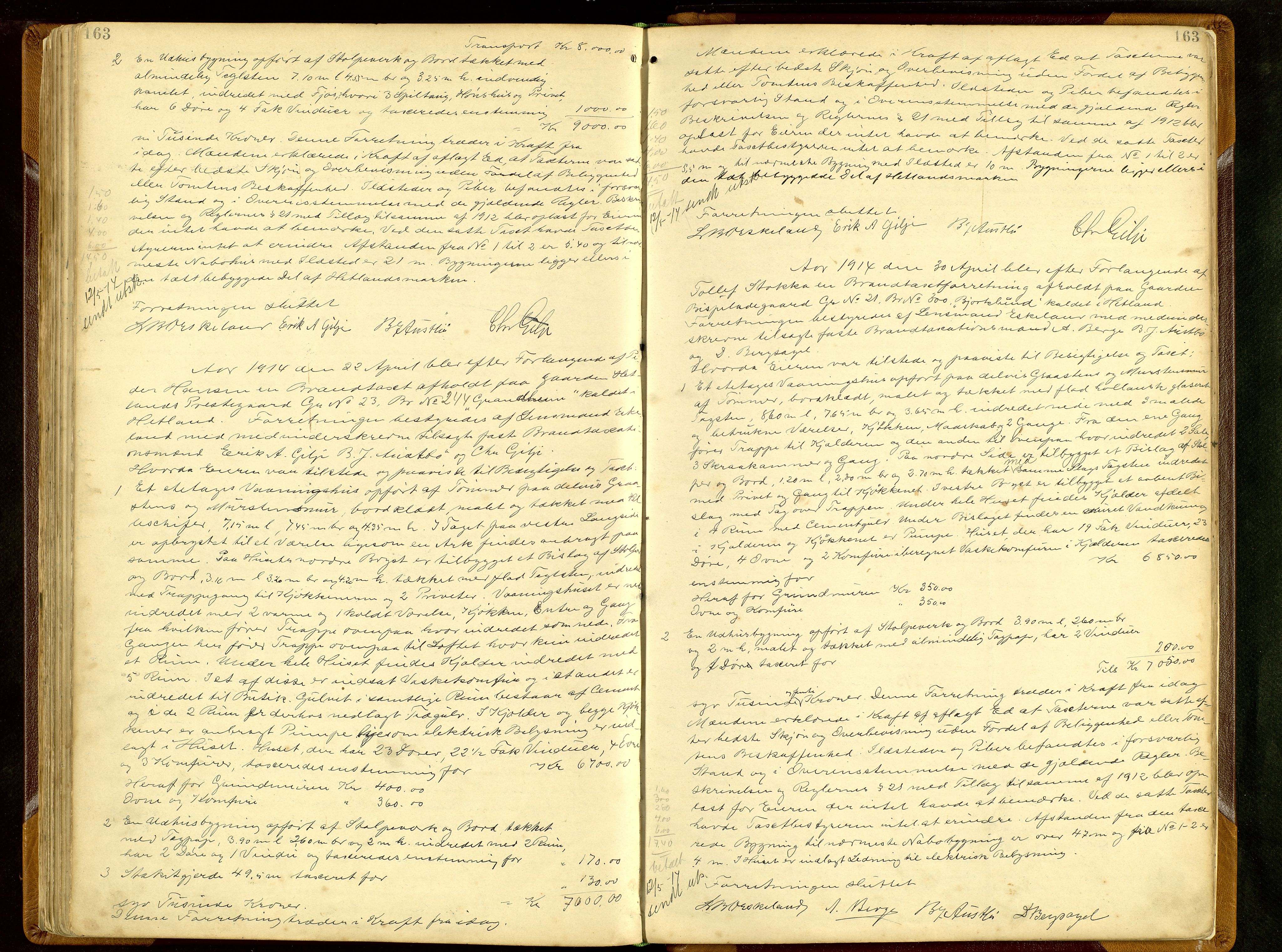Hetland lensmannskontor, AV/SAST-A-100101/Goa/L0004: "Brandtaxationsprotokol", 1888-1916, p. 163