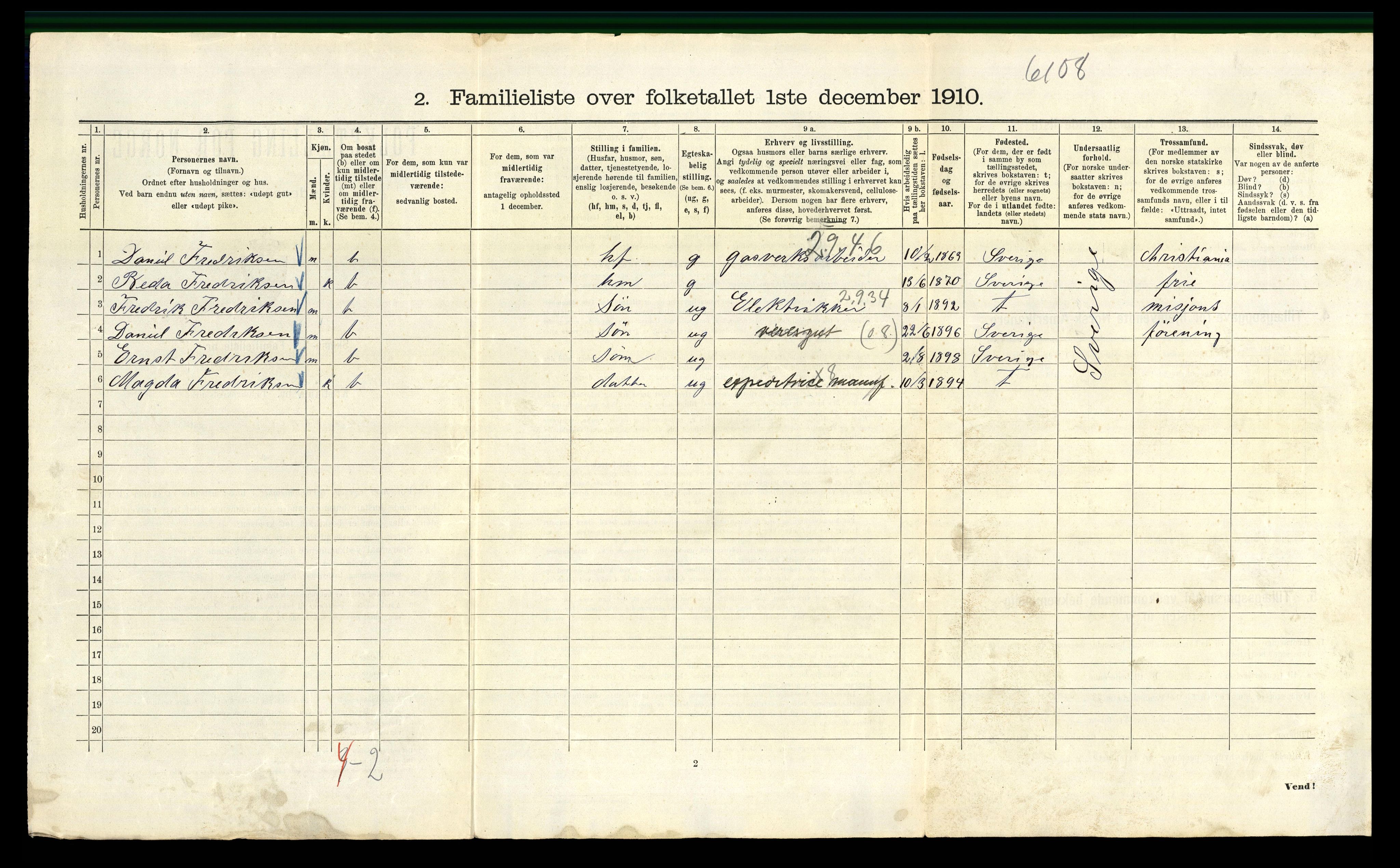 RA, 1910 census for Kristiania, 1910, p. 58498