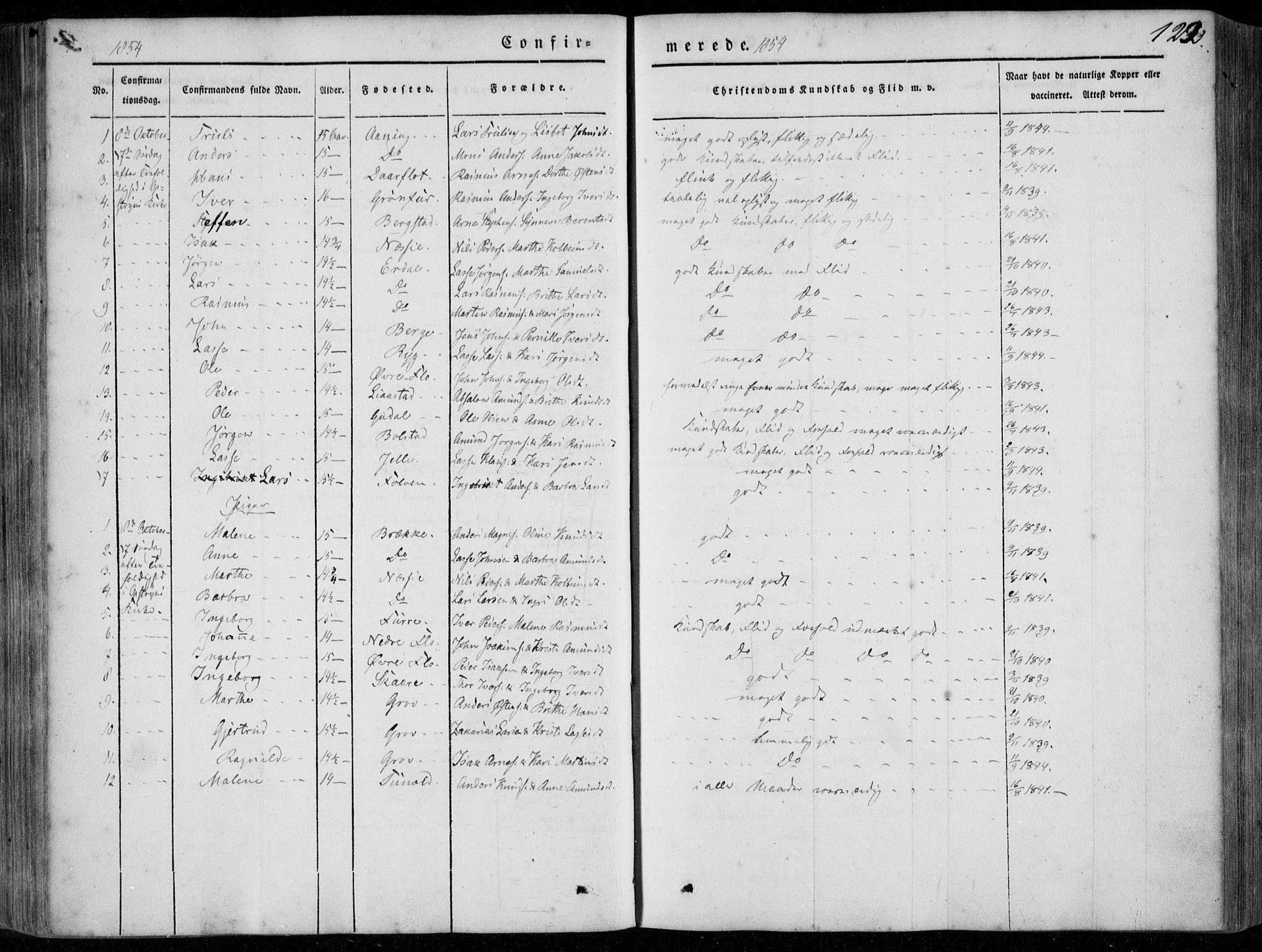 Stryn Sokneprestembete, AV/SAB-A-82501: Parish register (official) no. A 2, 1844-1861, p. 122