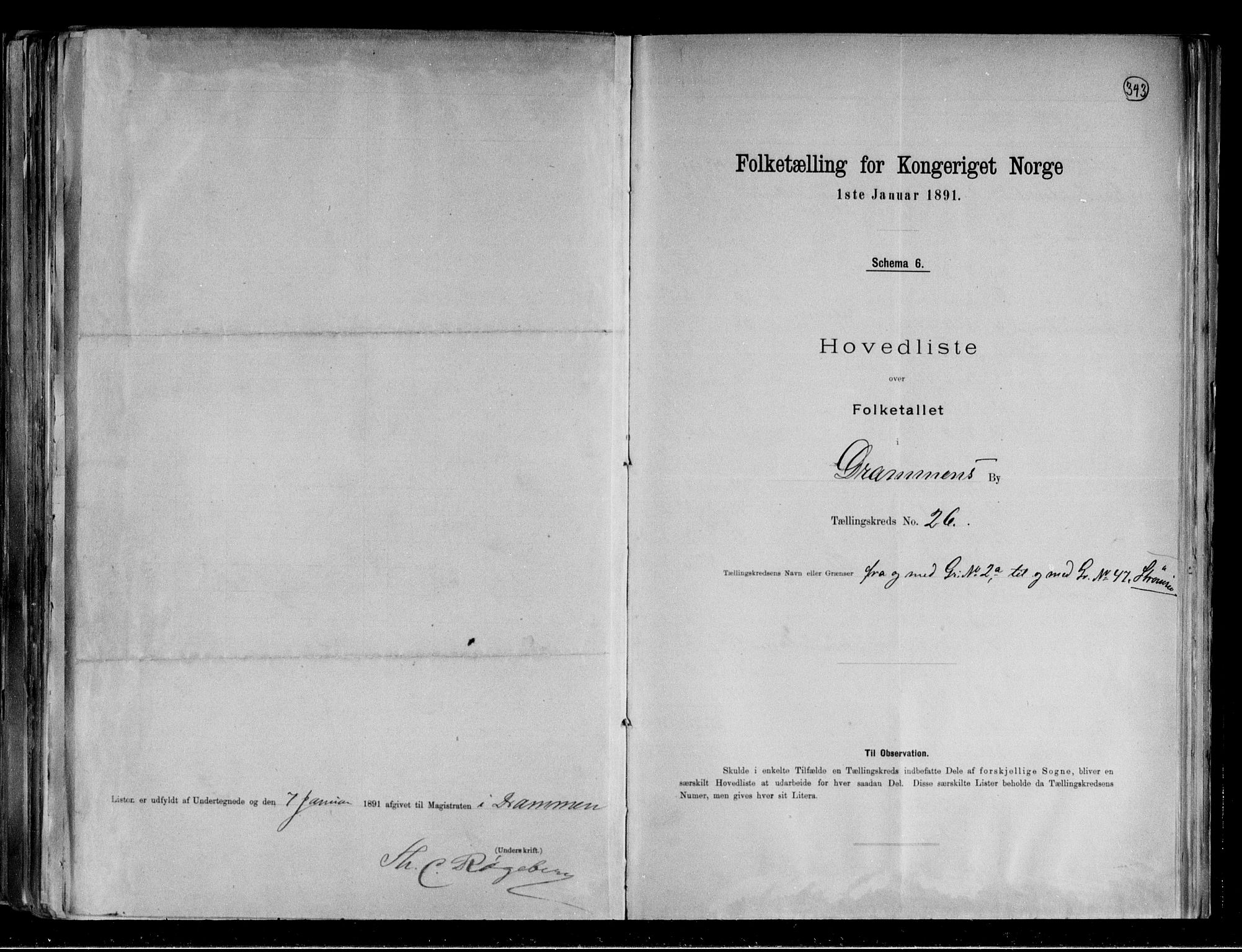 RA, 1891 census for 0602 Drammen, 1891, p. 58