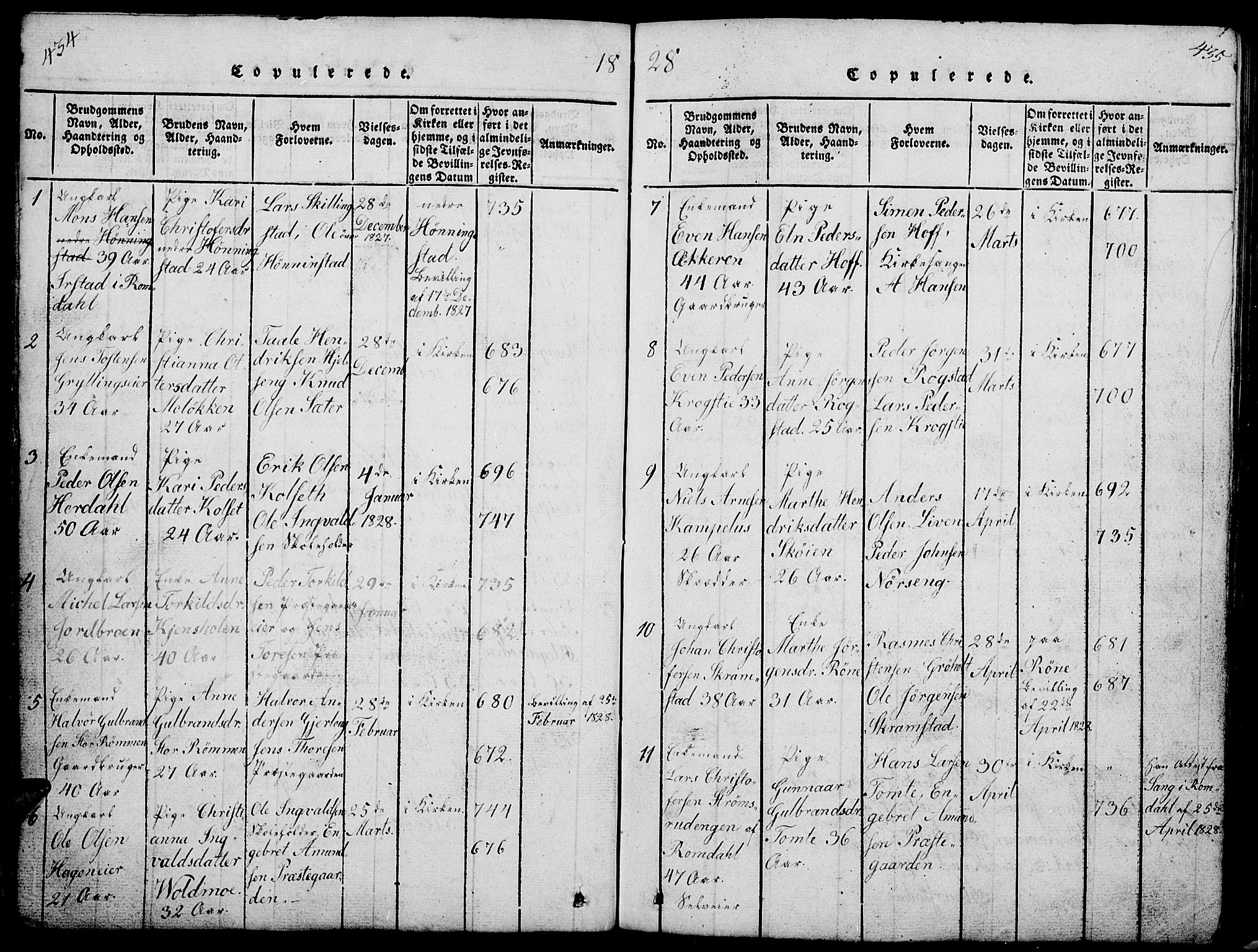 Løten prestekontor, SAH/PREST-022/L/La/L0001: Parish register (copy) no. 1, 1812-1832, p. 434-435