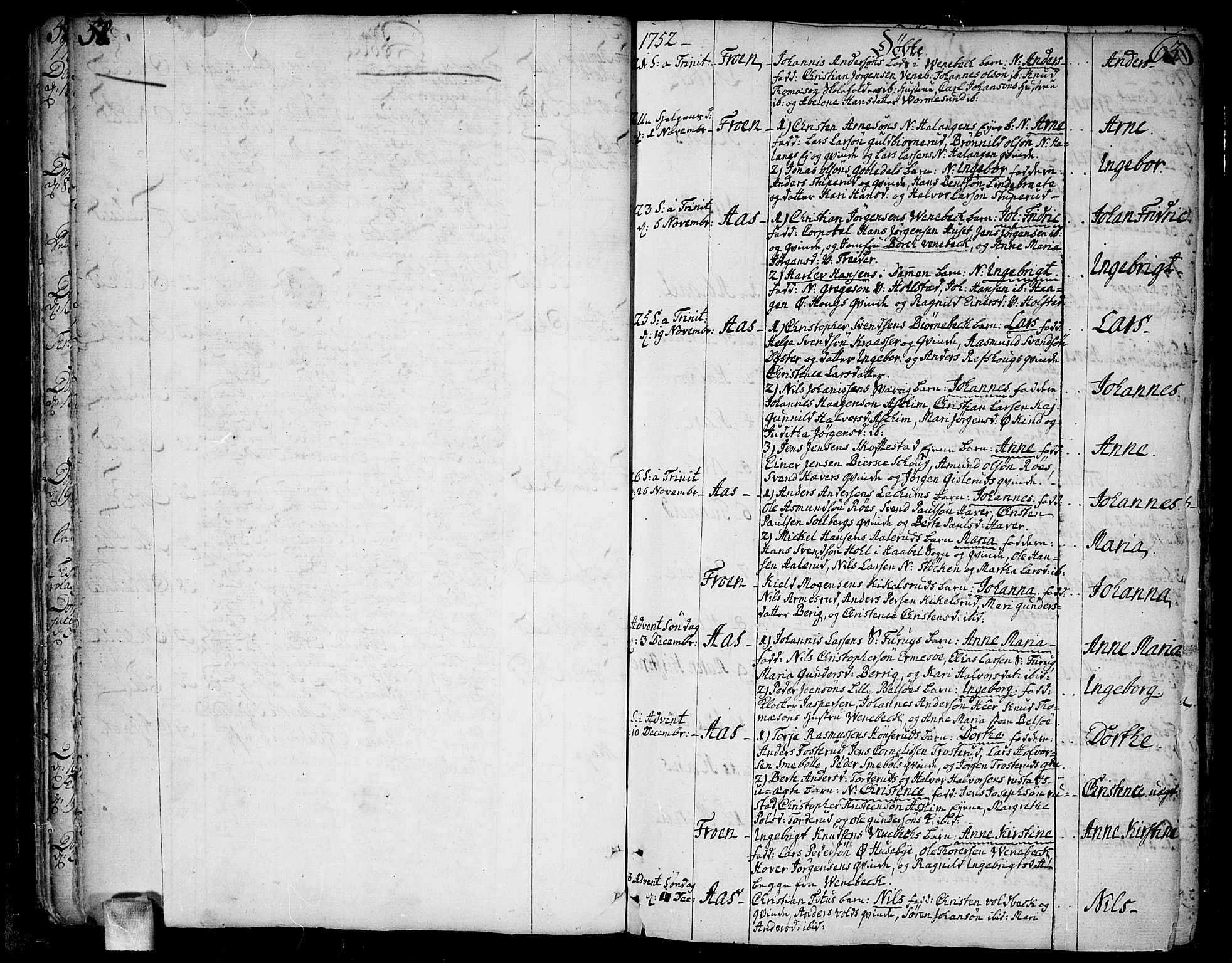 Ås prestekontor Kirkebøker, AV/SAO-A-10894/F/Fa/L0001: Parish register (official) no. I 1, 1742-1778, p. 58-63