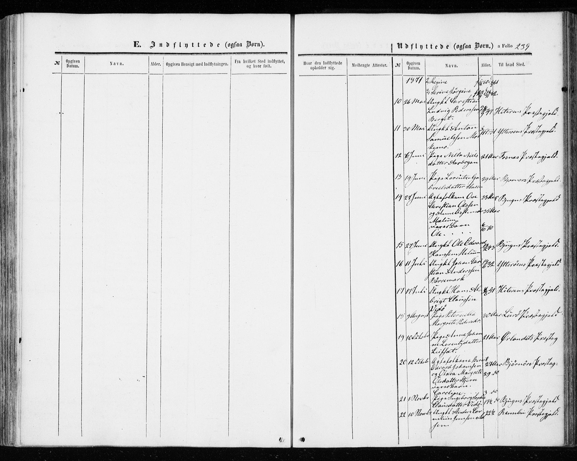 Ministerialprotokoller, klokkerbøker og fødselsregistre - Sør-Trøndelag, SAT/A-1456/655/L0678: Parish register (official) no. 655A07, 1861-1873, p. 239