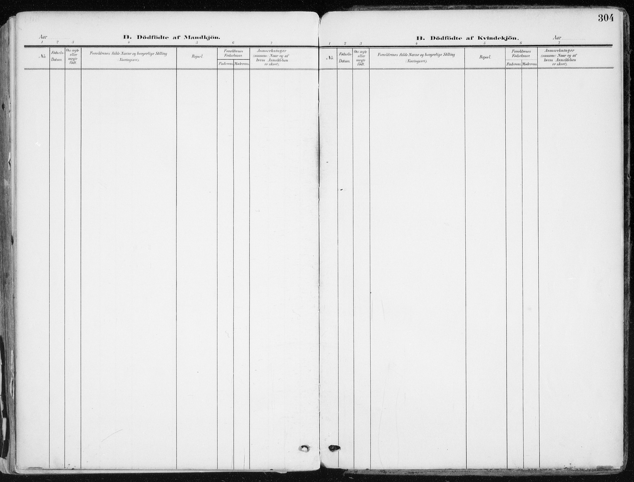Kampen prestekontor Kirkebøker, SAO/A-10853/F/Fa/L0010: Parish register (official) no. I 10, 1905-1917, p. 304