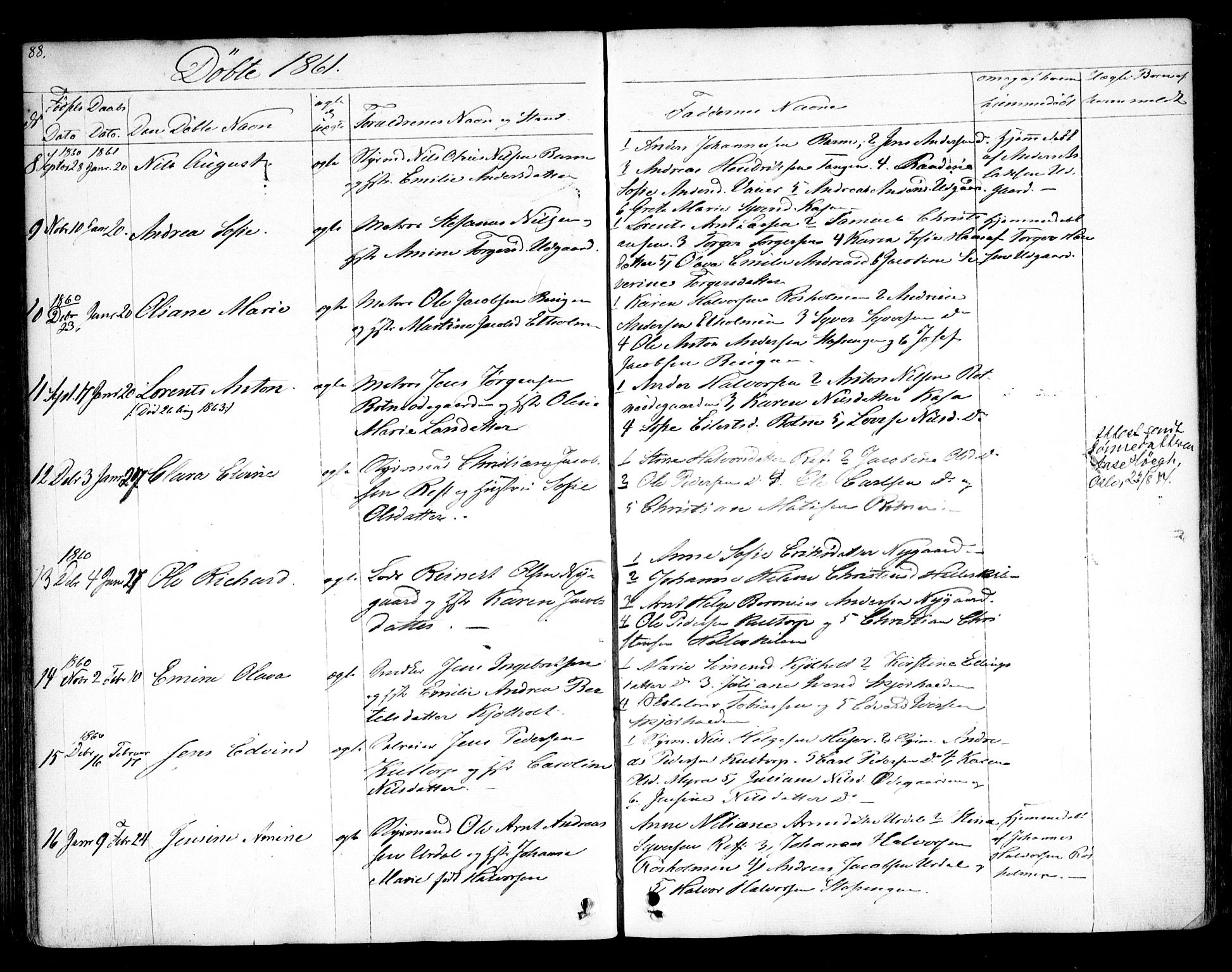 Hvaler prestekontor Kirkebøker, AV/SAO-A-2001/F/Fa/L0006: Parish register (official) no. I 6, 1846-1863, p. 88