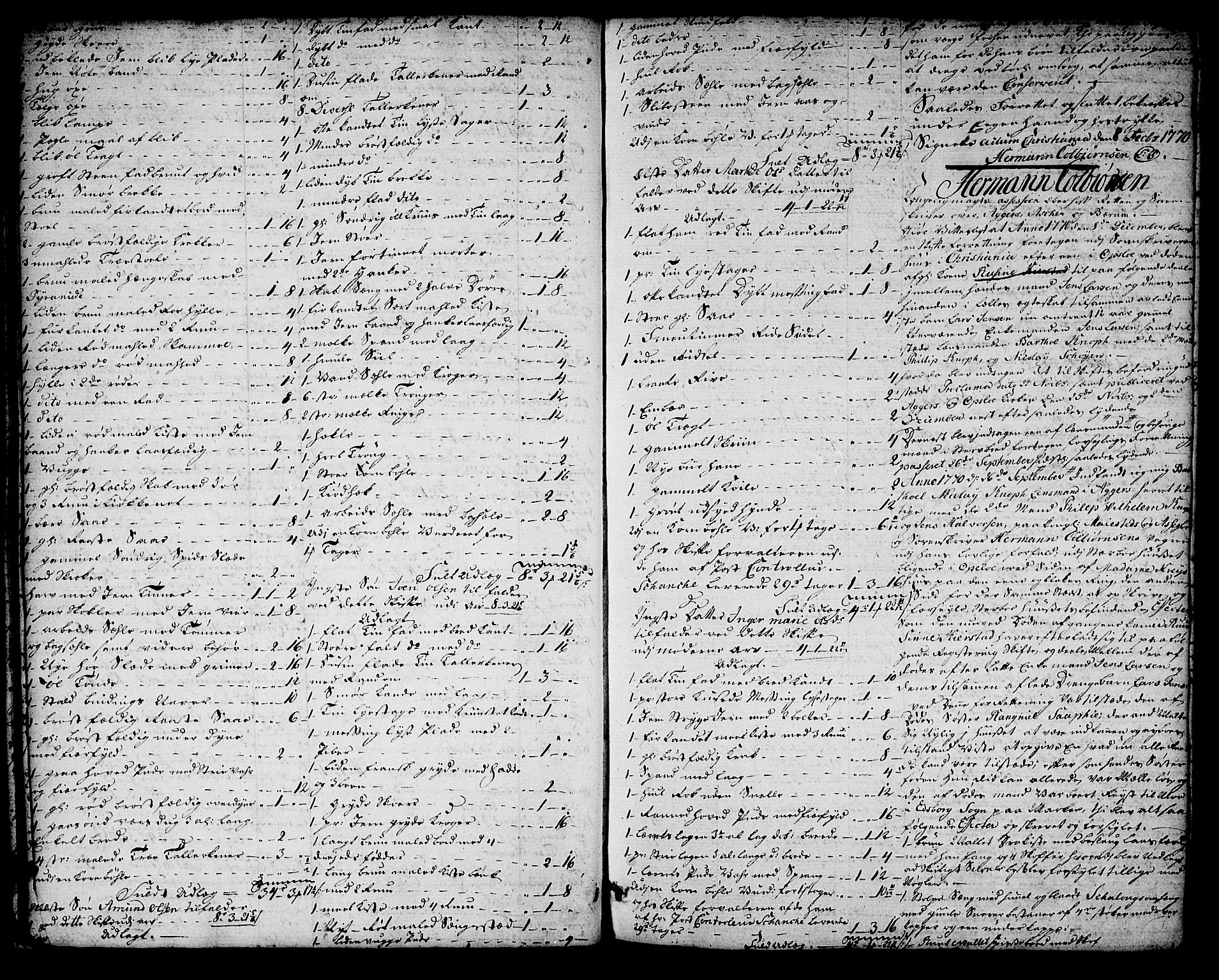 Aker sorenskriveri, AV/SAO-A-10895/H/Hb/L0013a: Skifteprotokoll, 1770-1780, p. 20b-21a