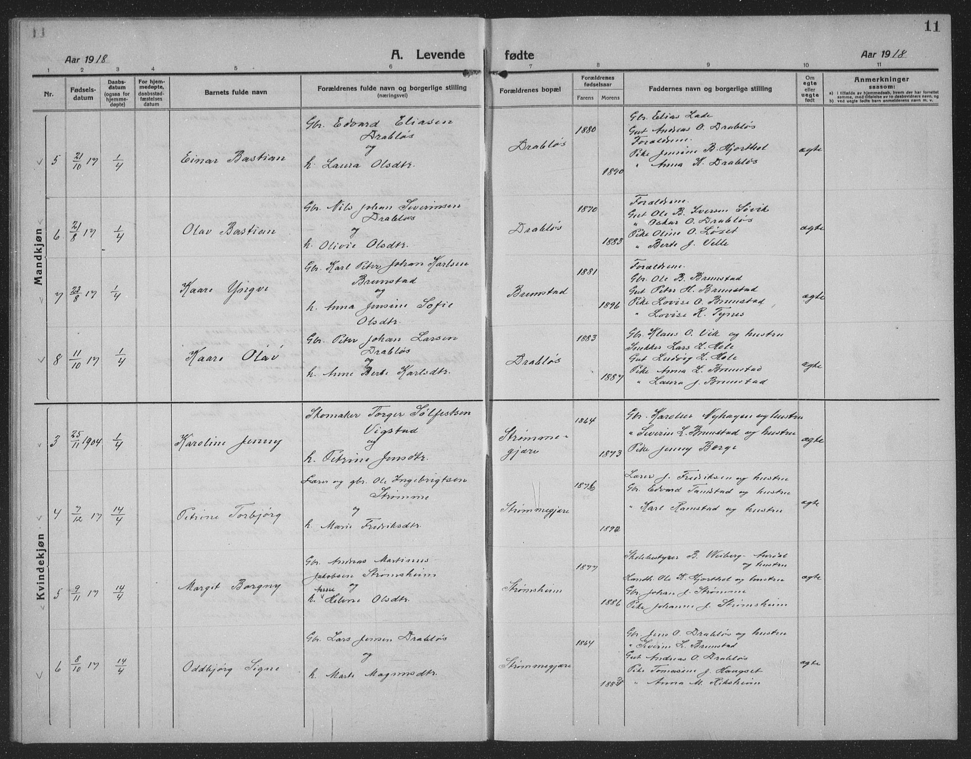 Ministerialprotokoller, klokkerbøker og fødselsregistre - Møre og Romsdal, AV/SAT-A-1454/523/L0342: Parish register (copy) no. 523C05, 1916-1937, p. 11