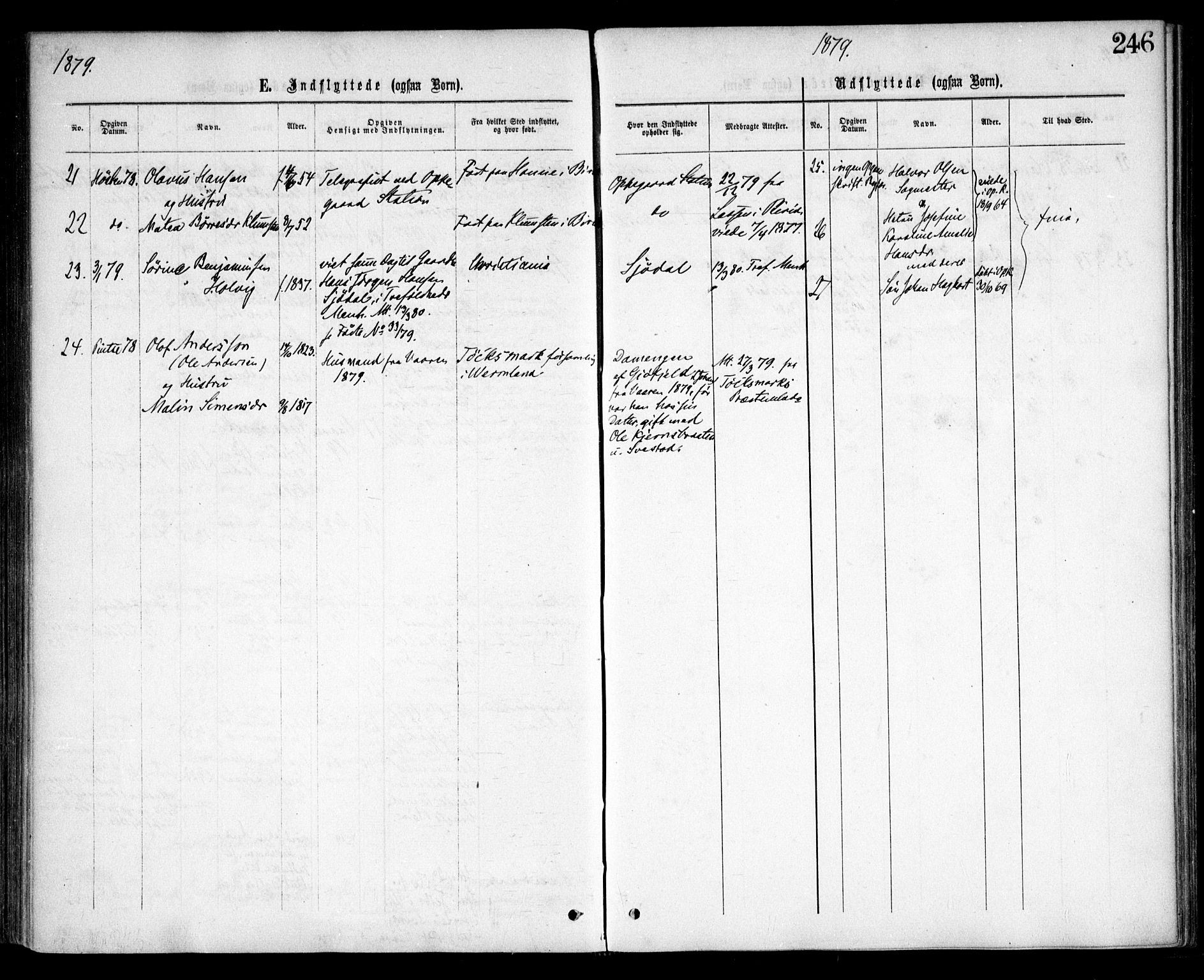 Nesodden prestekontor Kirkebøker, AV/SAO-A-10013/F/Fa/L0008: Parish register (official) no. I 8, 1869-1879, p. 246