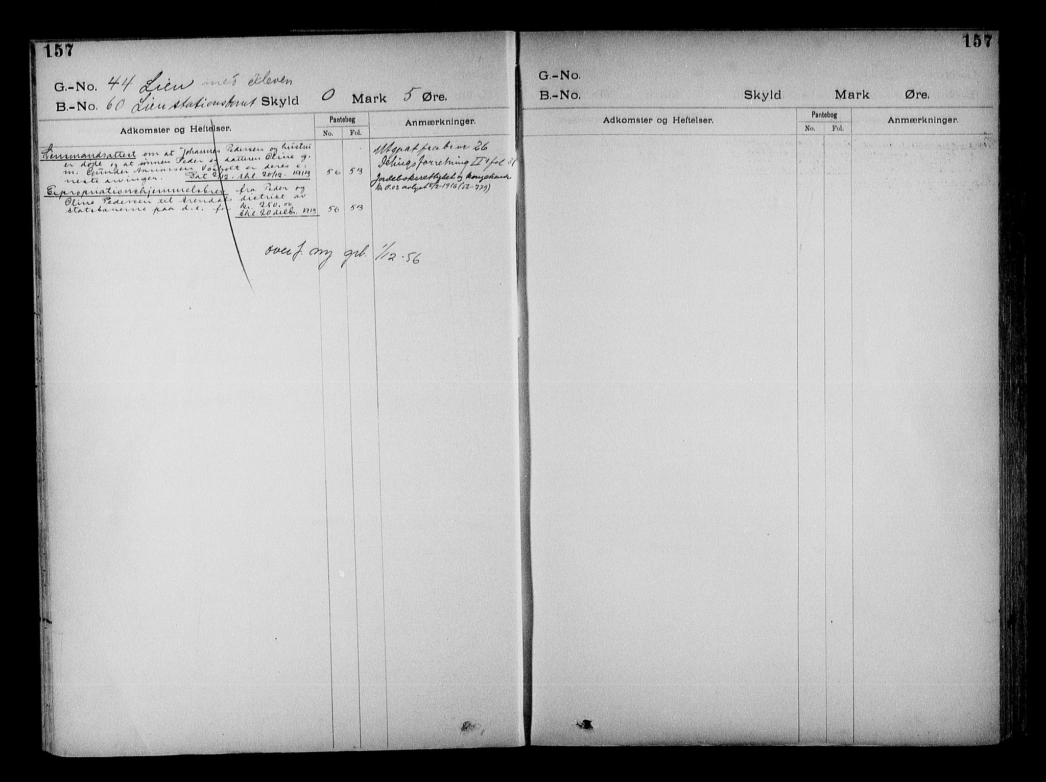 Vestre Nedenes/Sand sorenskriveri, SAK/1221-0010/G/Ga/L0022: Mortgage register no. 15, 1899-1957, p. 157