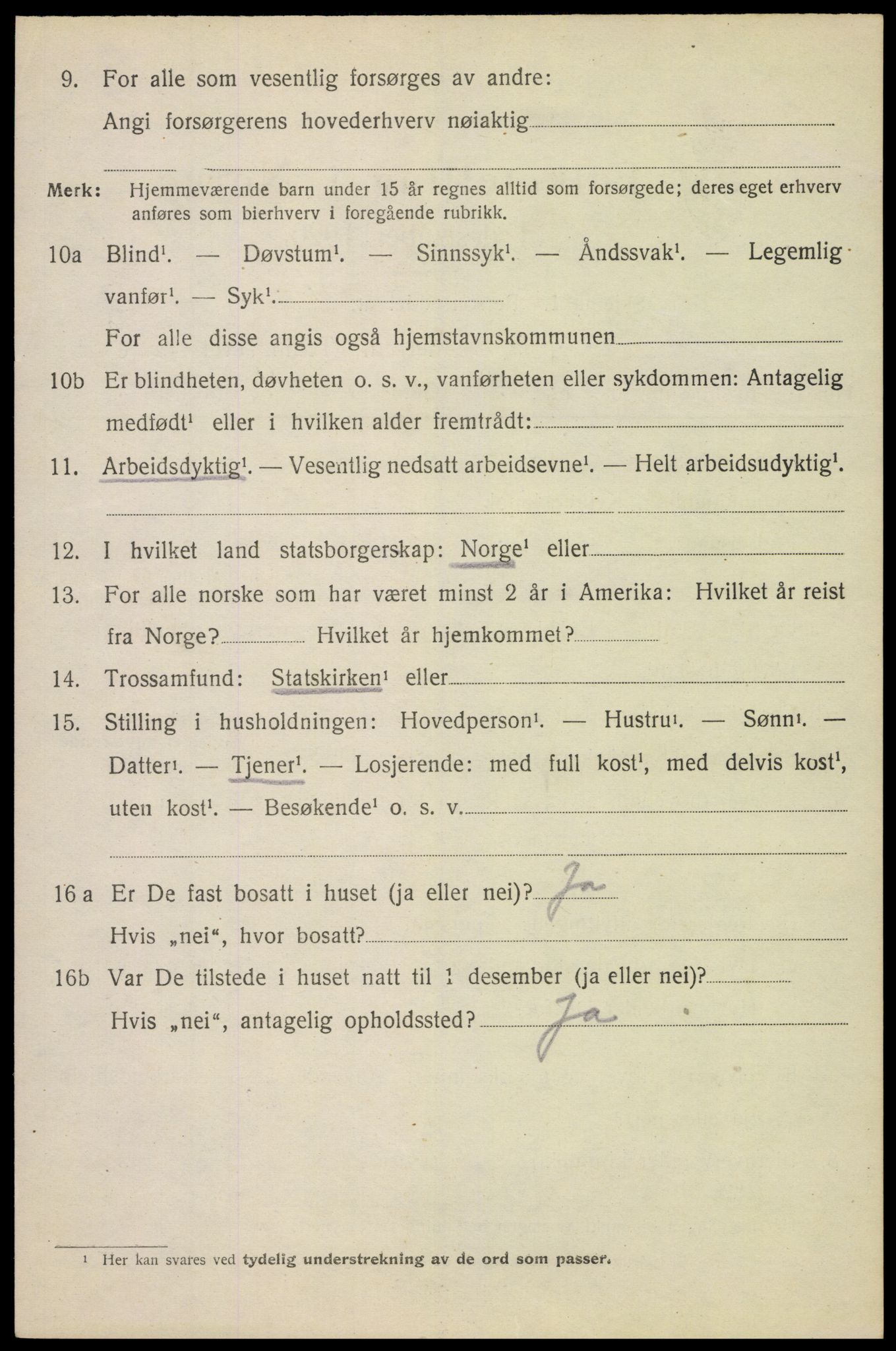 SAH, 1920 census for Furnes, 1920, p. 4836