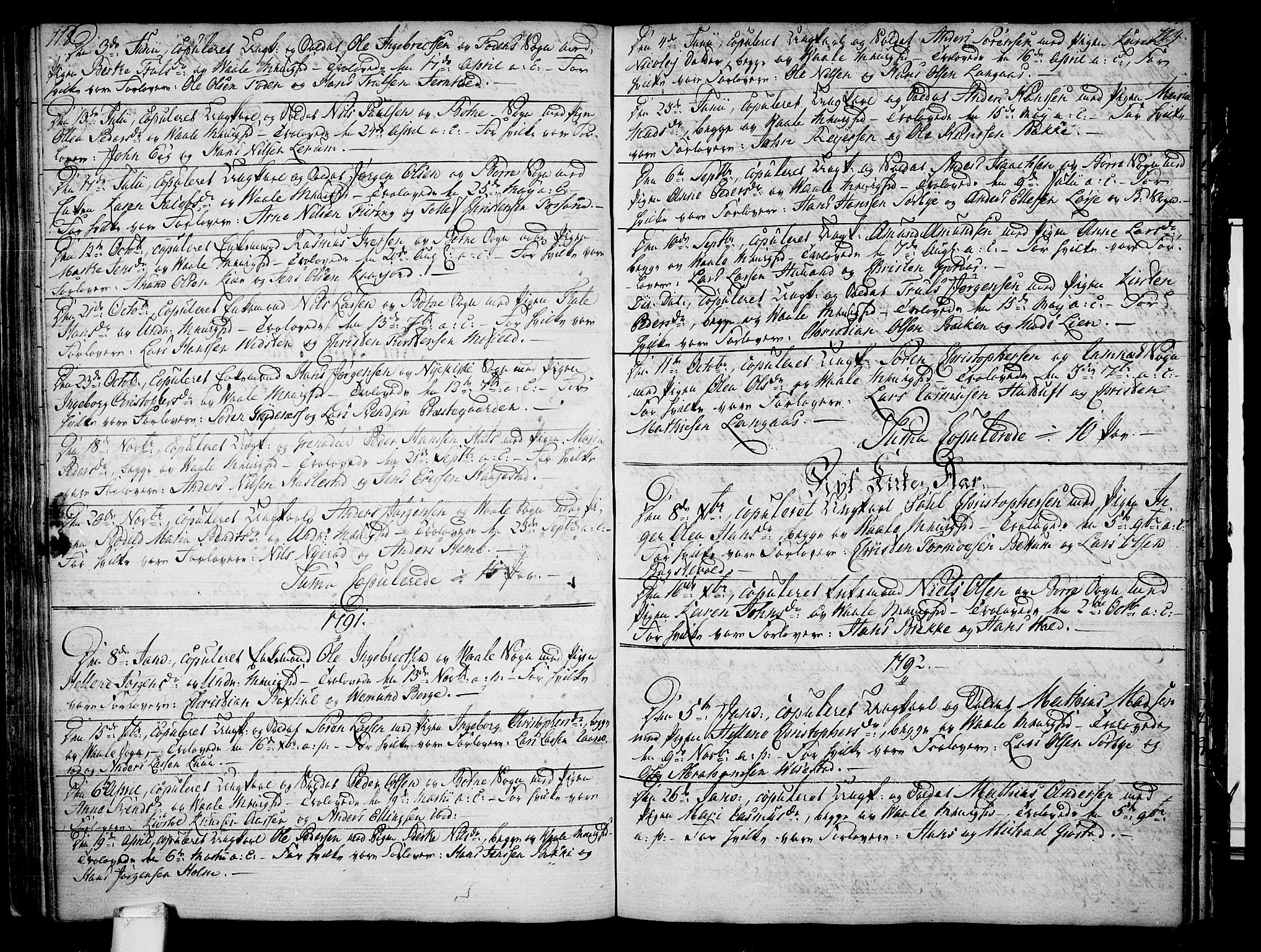 Våle kirkebøker, SAKO/A-334/F/Fa/L0005: Parish register (official) no. I 5, 1773-1808, p. 118-119