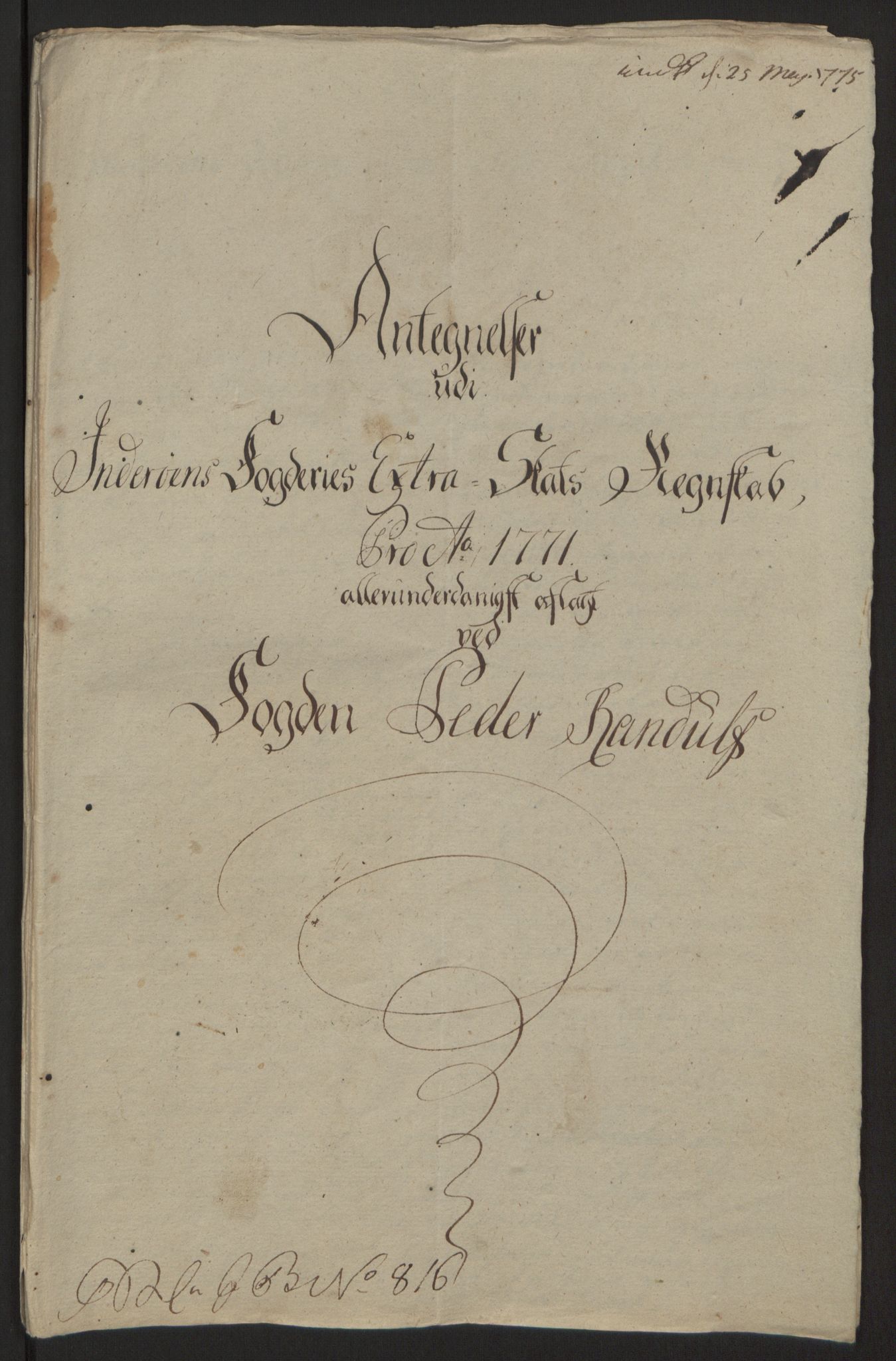 Rentekammeret inntil 1814, Reviderte regnskaper, Fogderegnskap, RA/EA-4092/R63/L4420: Ekstraskatten Inderøy, 1762-1772, p. 591