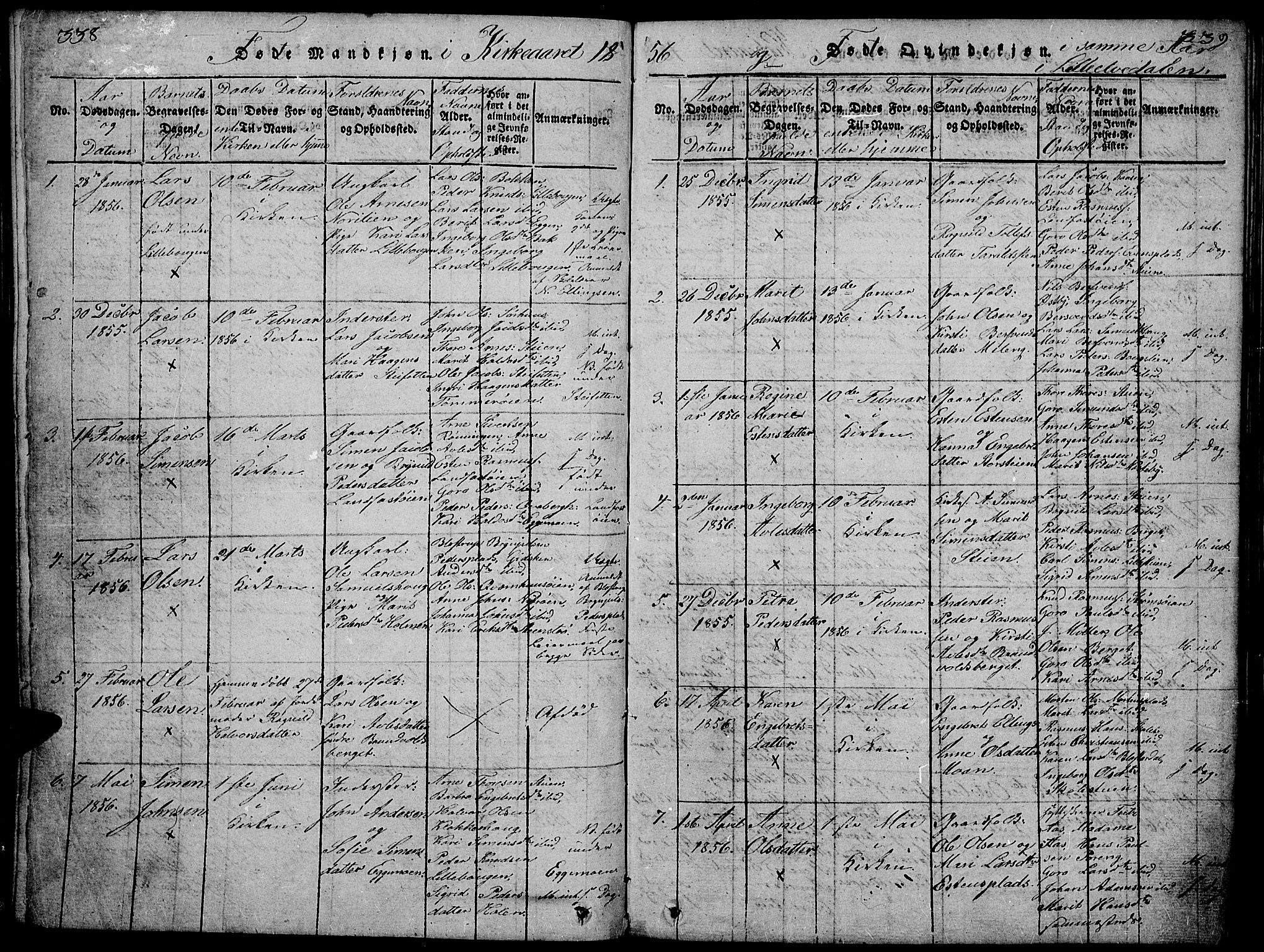 Tynset prestekontor, SAH/PREST-058/H/Ha/Hab/L0002: Parish register (copy) no. 2, 1814-1862, p. 338-339