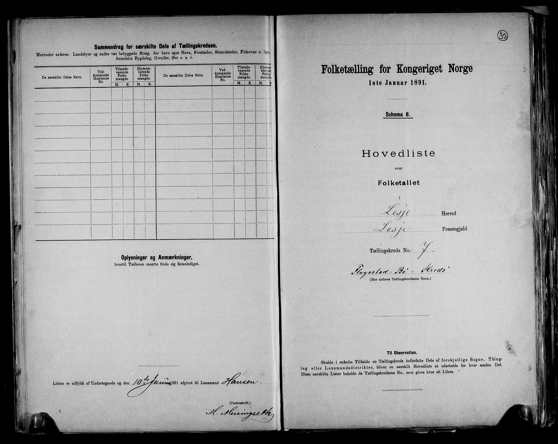 RA, 1891 census for 0512 Lesja, 1891, p. 17