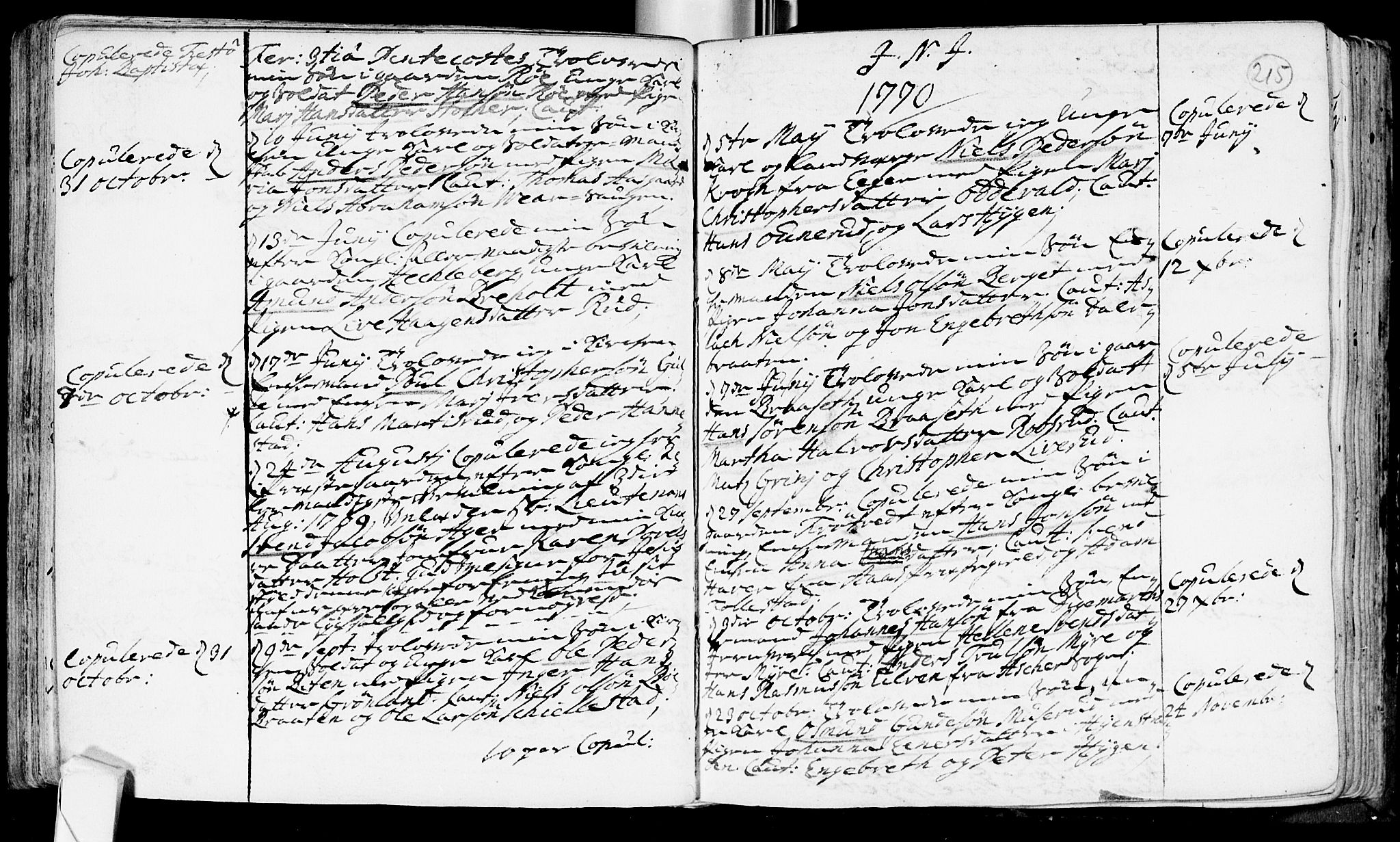 Røyken kirkebøker, AV/SAKO-A-241/F/Fa/L0002: Parish register (official) no. 2, 1731-1782, p. 215