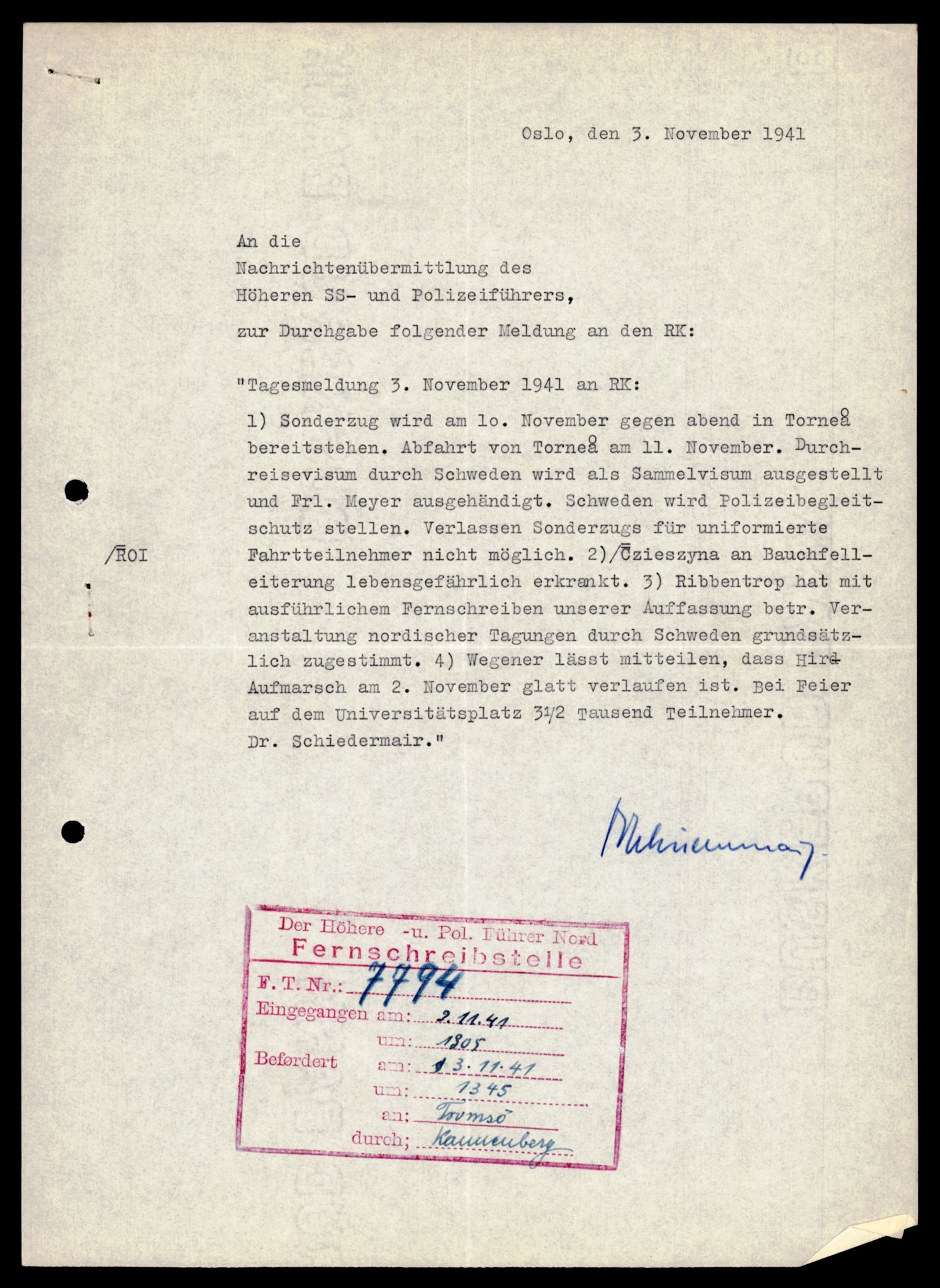 Forsvarets Overkommando. 2 kontor. Arkiv 11.4. Spredte tyske arkivsaker, AV/RA-RAFA-7031/D/Dar/Darb/L0002: Reichskommissariat, 1940-1945, p. 158