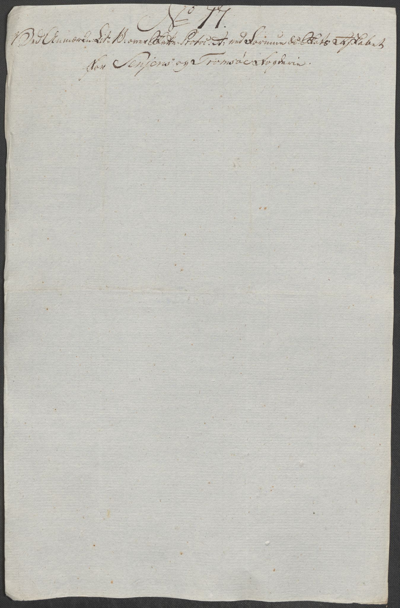 Rentekammeret inntil 1814, Reviderte regnskaper, Mindre regnskaper, AV/RA-EA-4068/Rf/Rfe/L0042:  Senja og Troms fogderi, 1789, p. 41