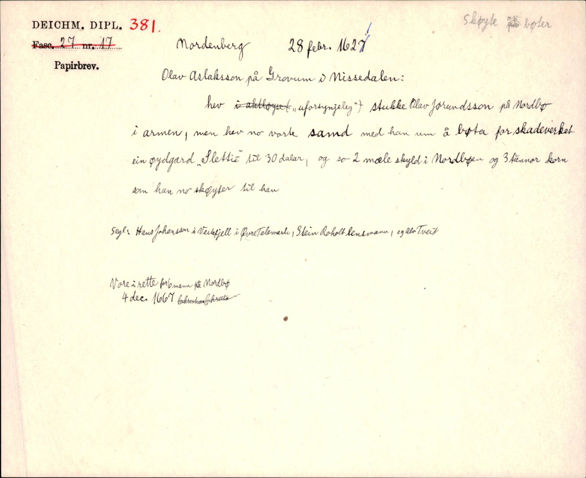 Riksarkivets diplomsamling, AV/RA-EA-5965/F35/F35j/L0001: Regestsedler: Deichmanske diplomer nr. 1-450, p. 791