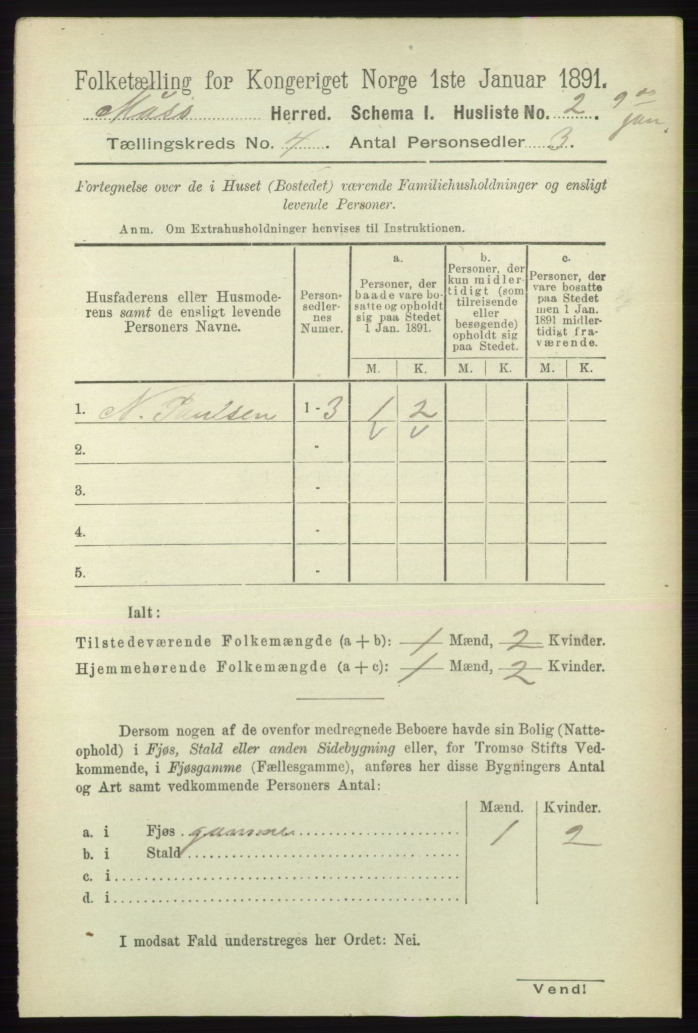 RA, 1891 census for 2018 Måsøy, 1891, p. 508