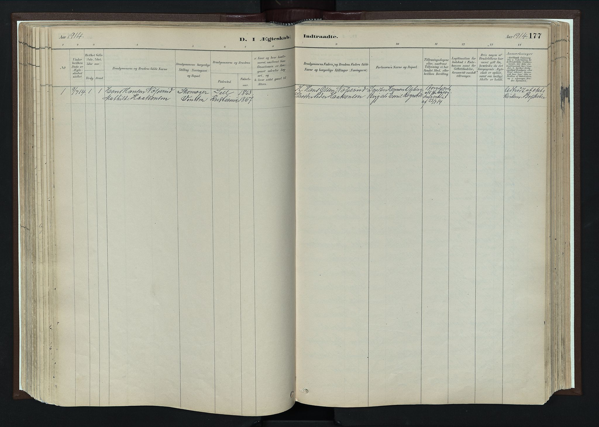 Nord-Fron prestekontor, SAH/PREST-080/H/Ha/Haa/L0004: Parish register (official) no. 4, 1884-1914, p. 177